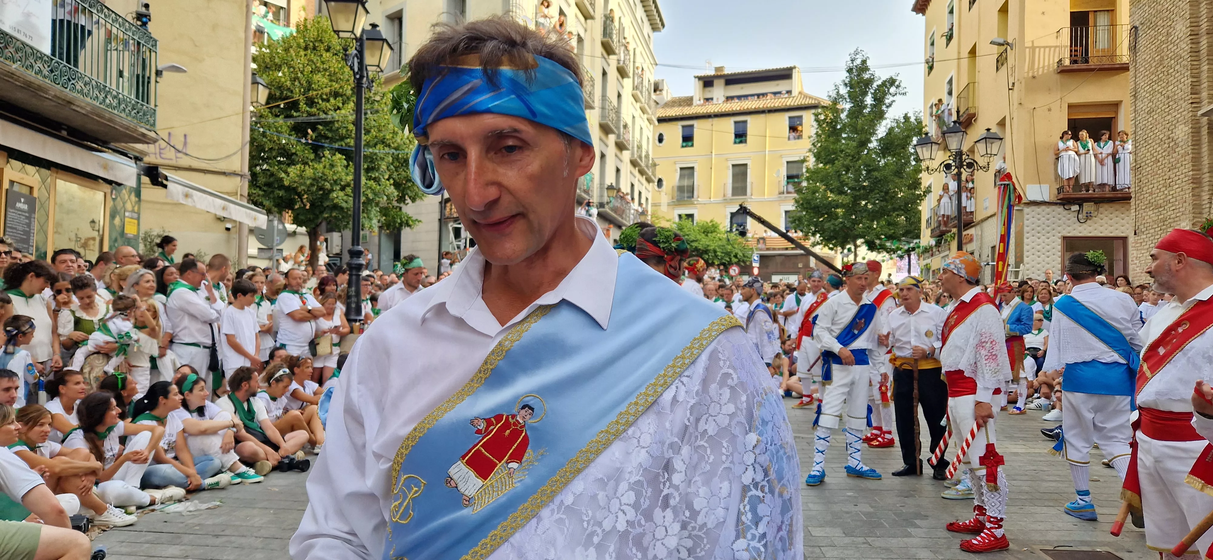 Primer baile de los Danzantes ante la basílica de San Lorenzo en 2023. Foto: Myriam Martínez