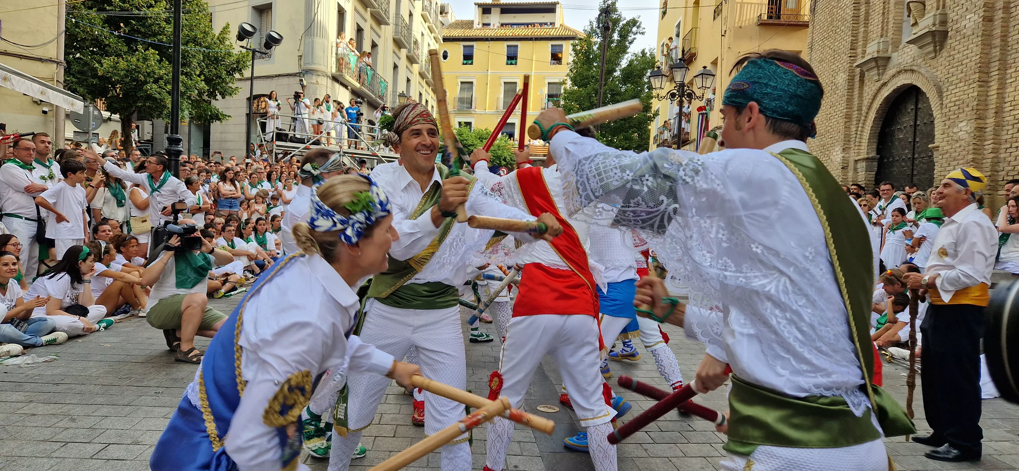 Primer baile de los Danzantes ante la basílica de San Lorenzo en 2023. Foto: Myriam Martínez