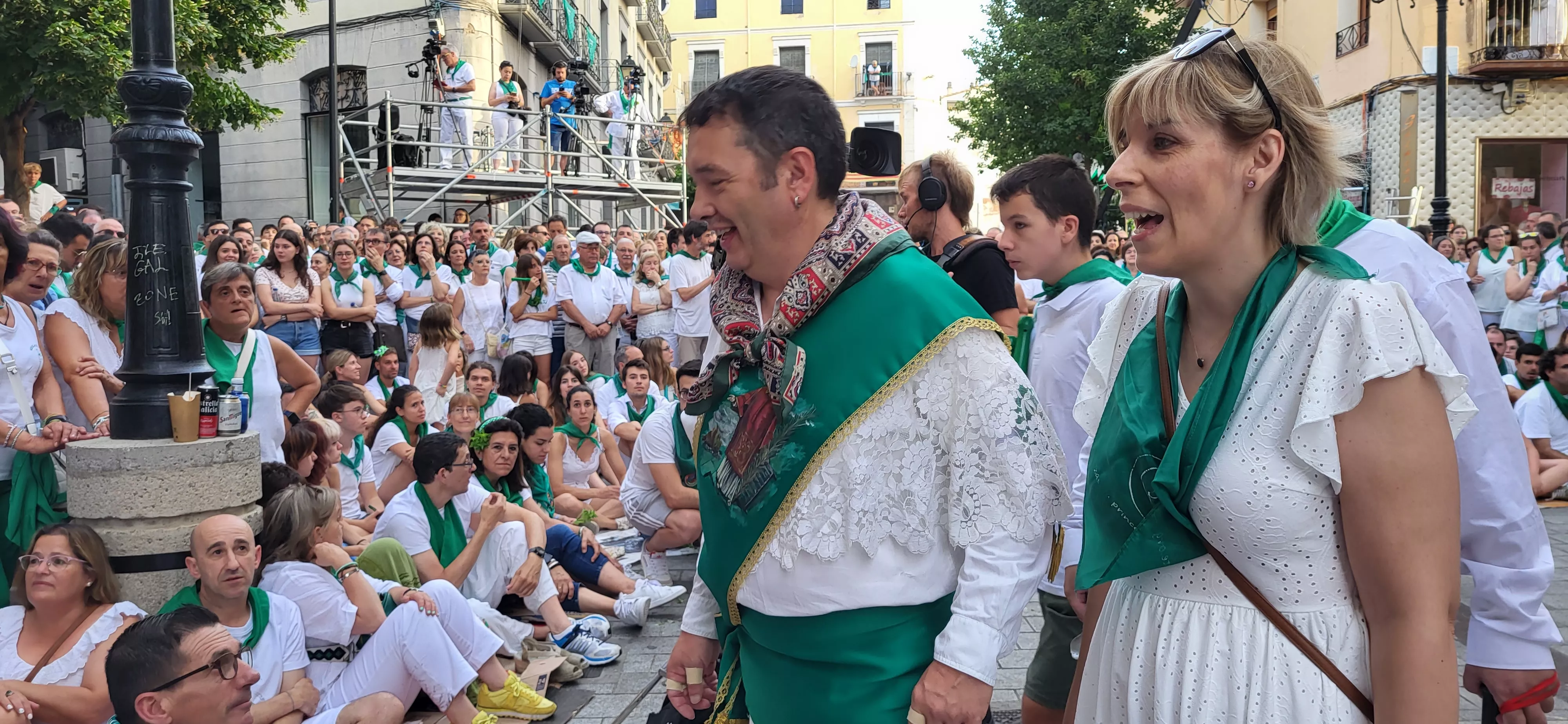 Primer baile de los Danzantes ante la basílica de San Lorenzo en 2023. Foto: Mercedes Manterola