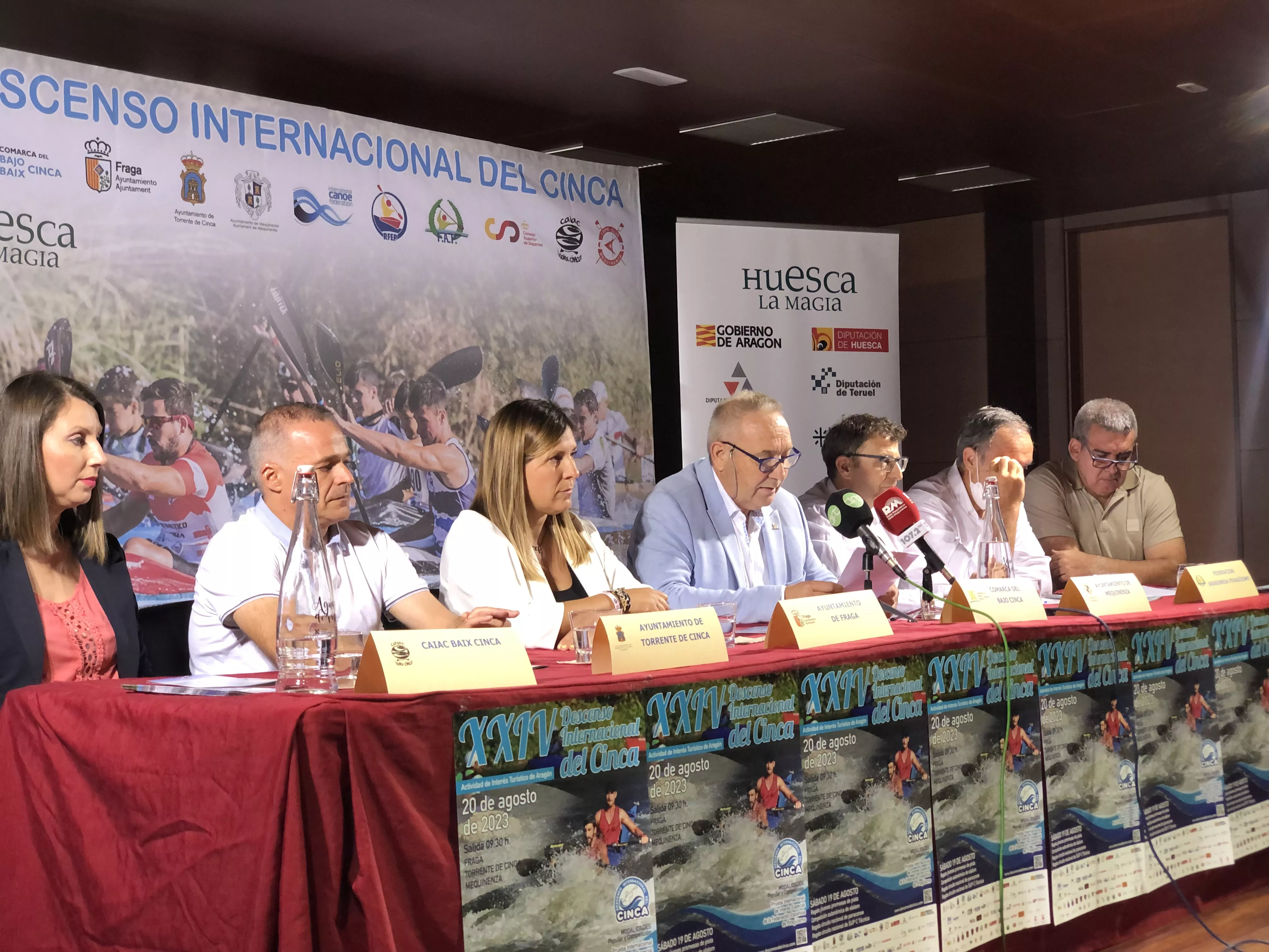 Imagen de la presentación del Descenso del Cinca este jueves en Fraga.