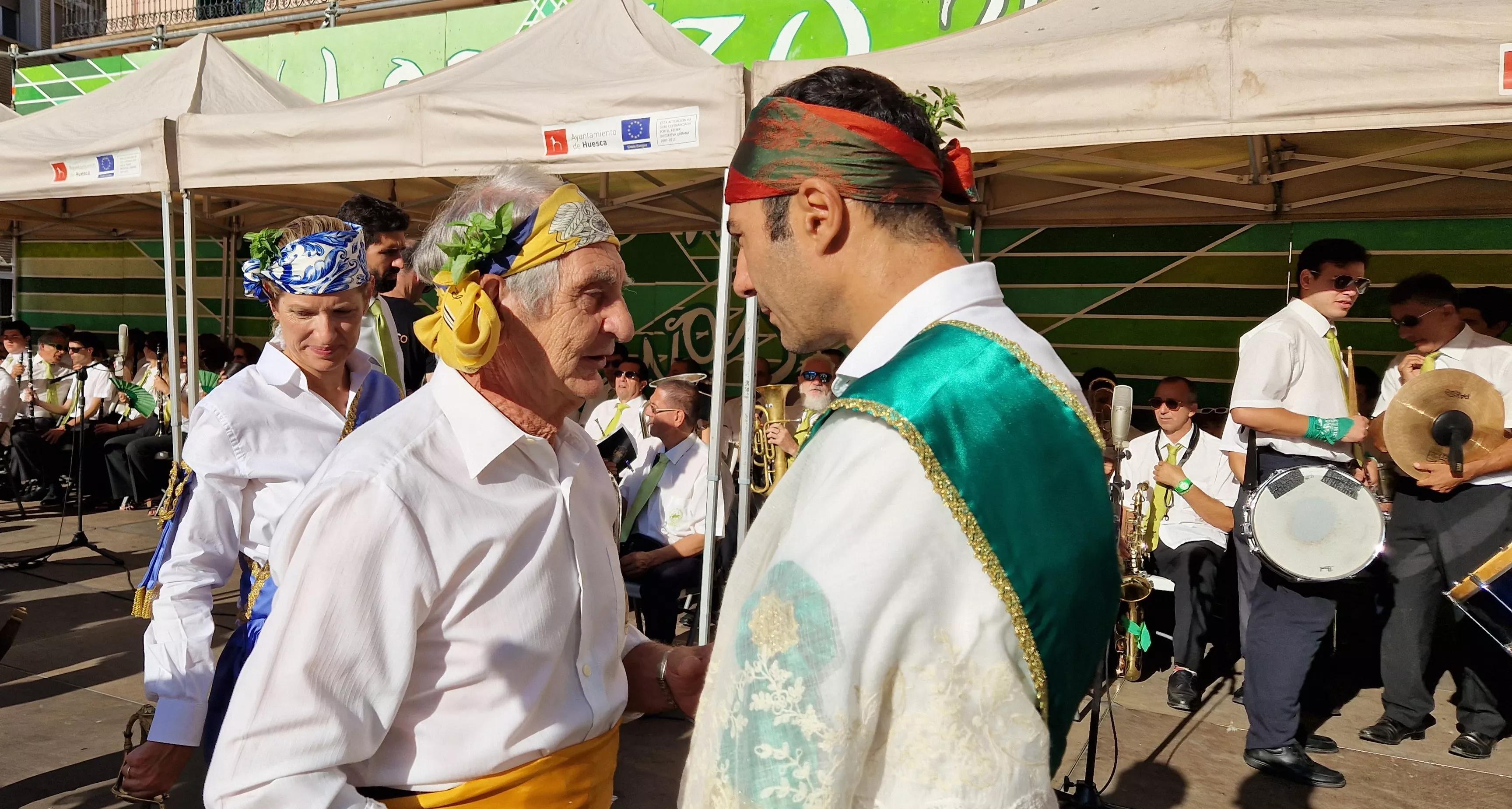 Los danzantes han actuado en la Fiesta del Comercio como es tradicional. Foto Myriam Martínez