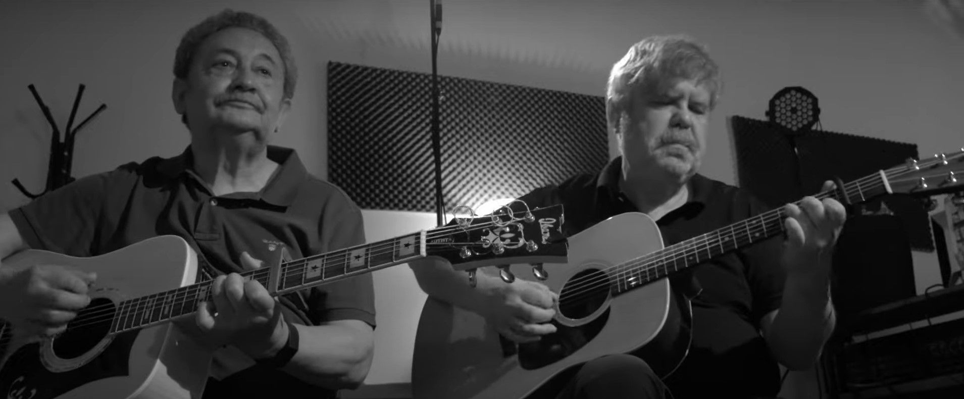 Antonio Gómez y José Luis García, en la grabación del videoclip.