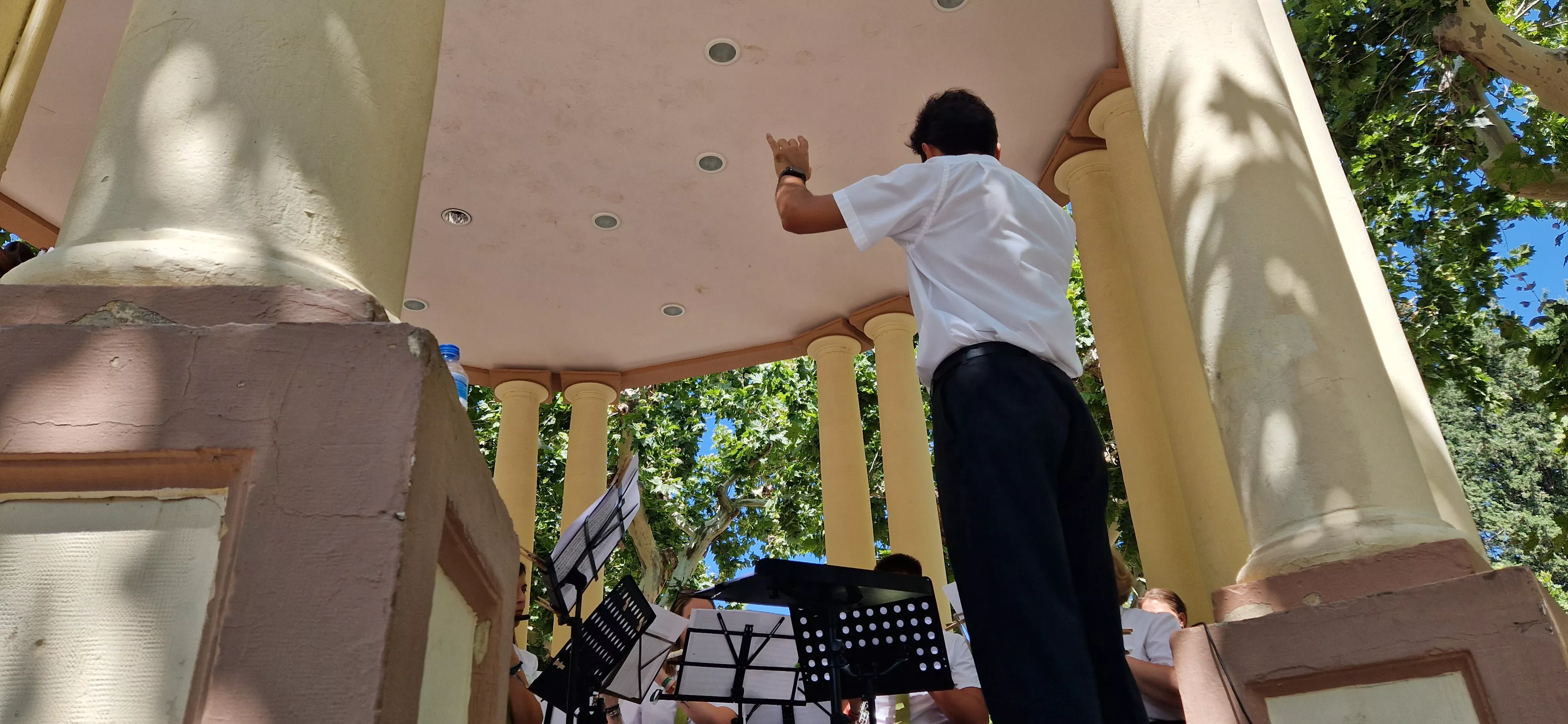 Actuación de la Banda de Música de Huesca el 13 de agosto. Foto Myriam Martínez