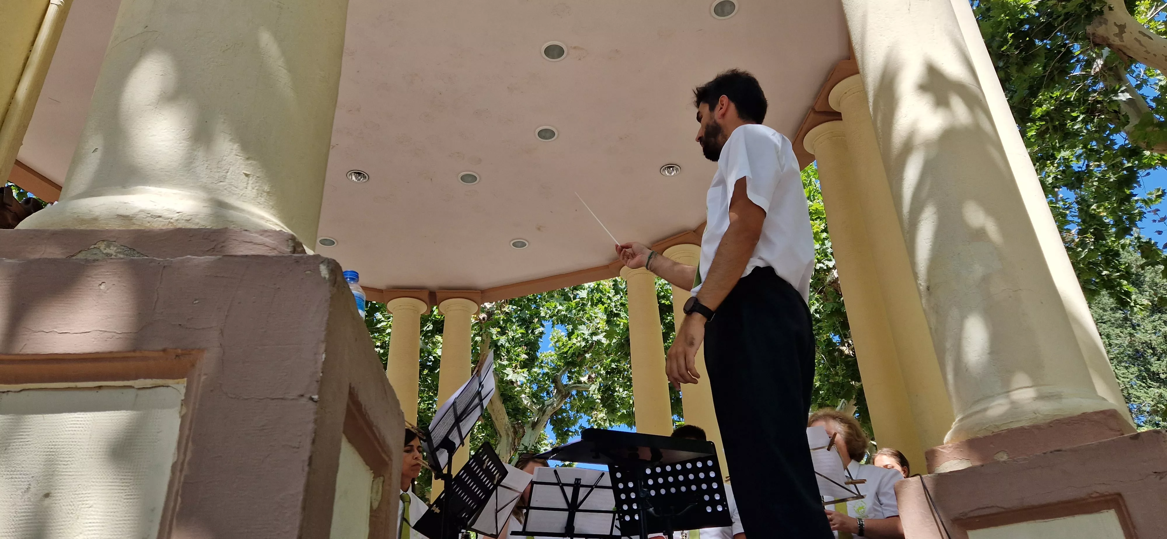 Actuación de la Banda de Música de Huesca el 13 de agosto. Foto Myriam Martínez