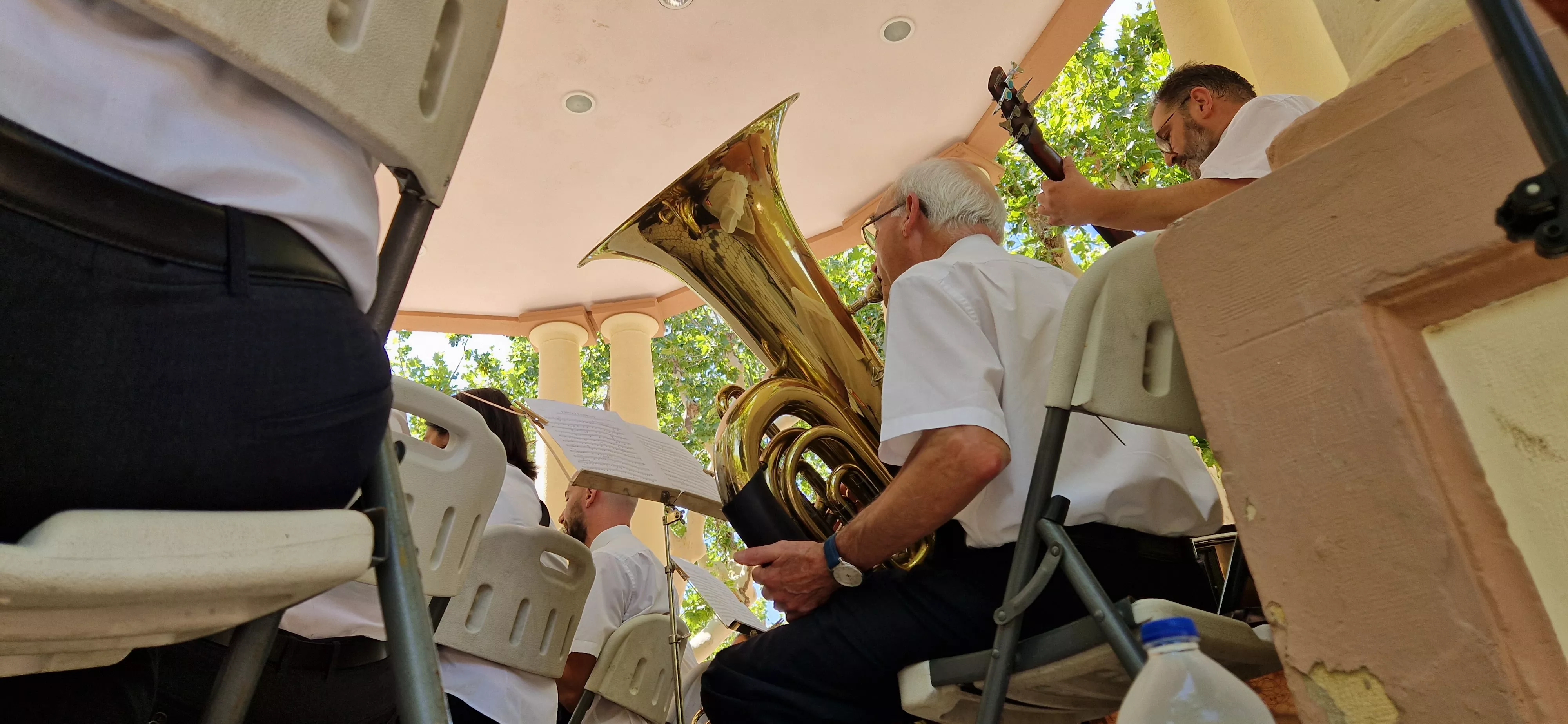 Actuación de la Banda de Música de Huesca el 13 de agosto. Foto Myriam Martínez