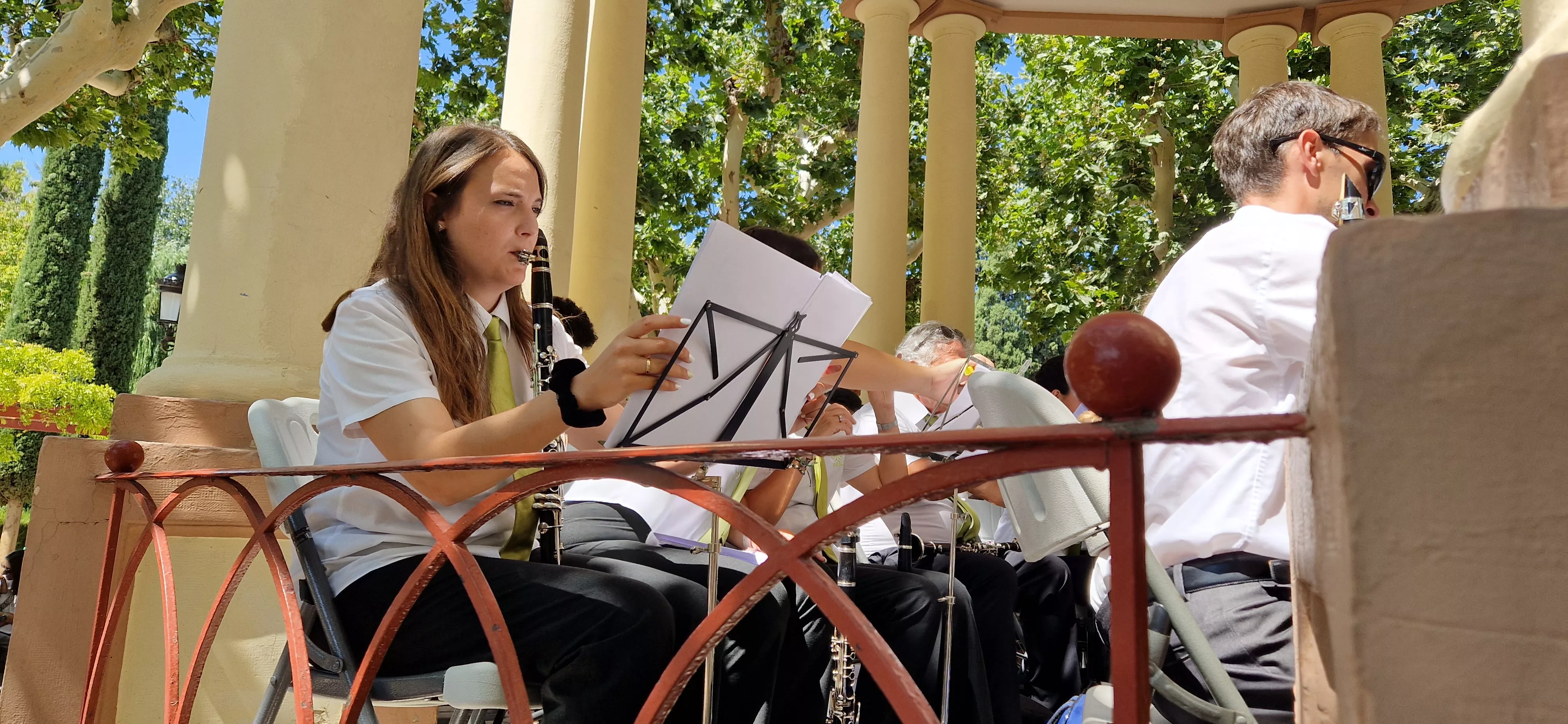 Actuación de la Banda de Música de Huesca el 13 de agosto. Foto Myriam Martínez
