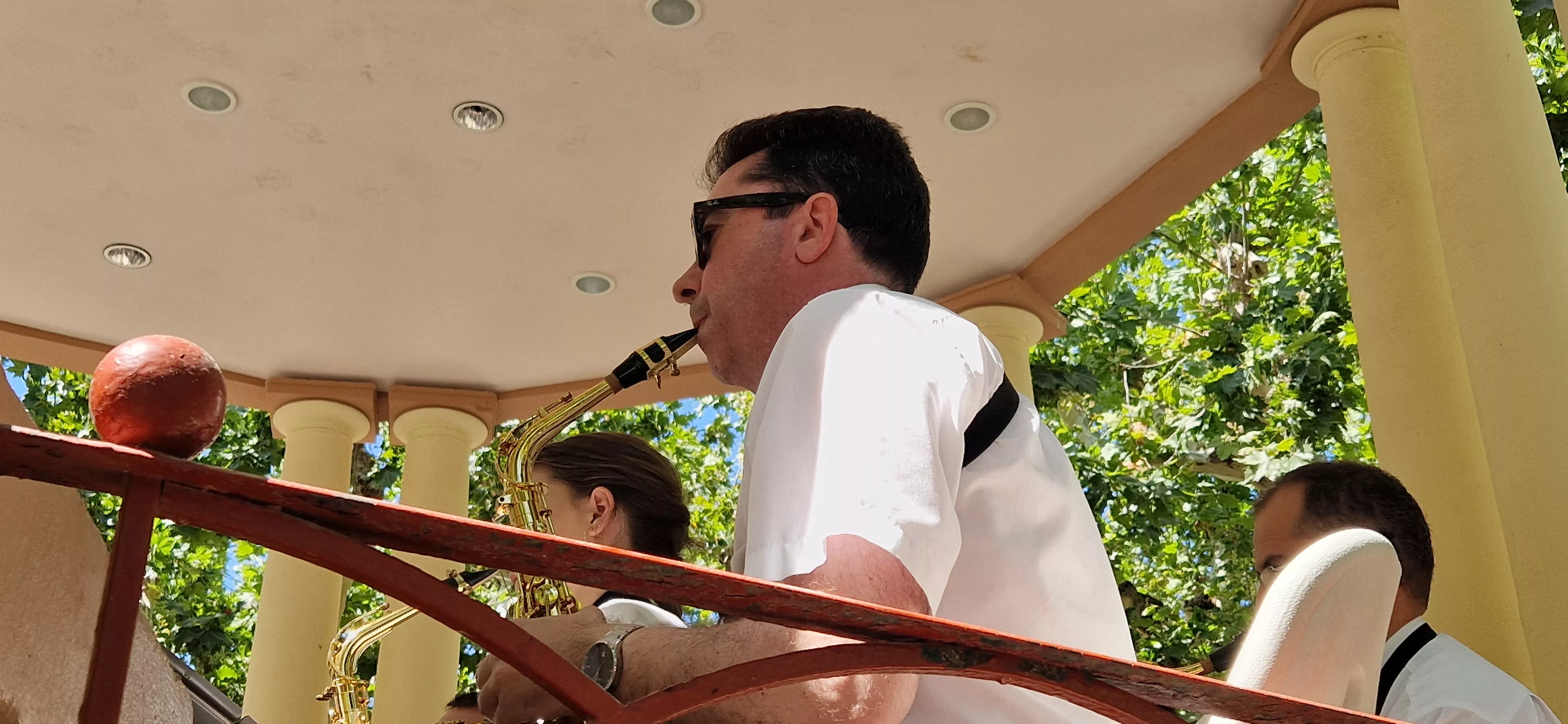 Actuación de la Banda de Música de Huesca el 13 de agosto. Foto Myriam Martínez