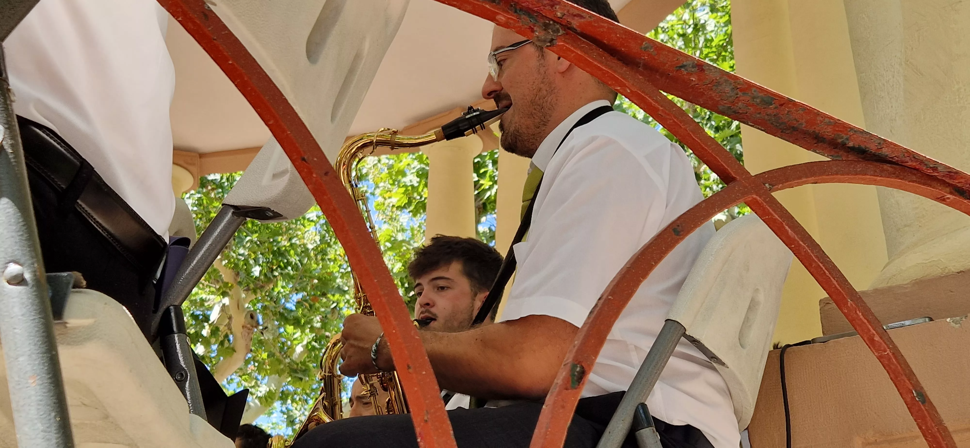 Actuación de la Banda de Música de Huesca el 13 de agosto. Foto Myriam Martínez