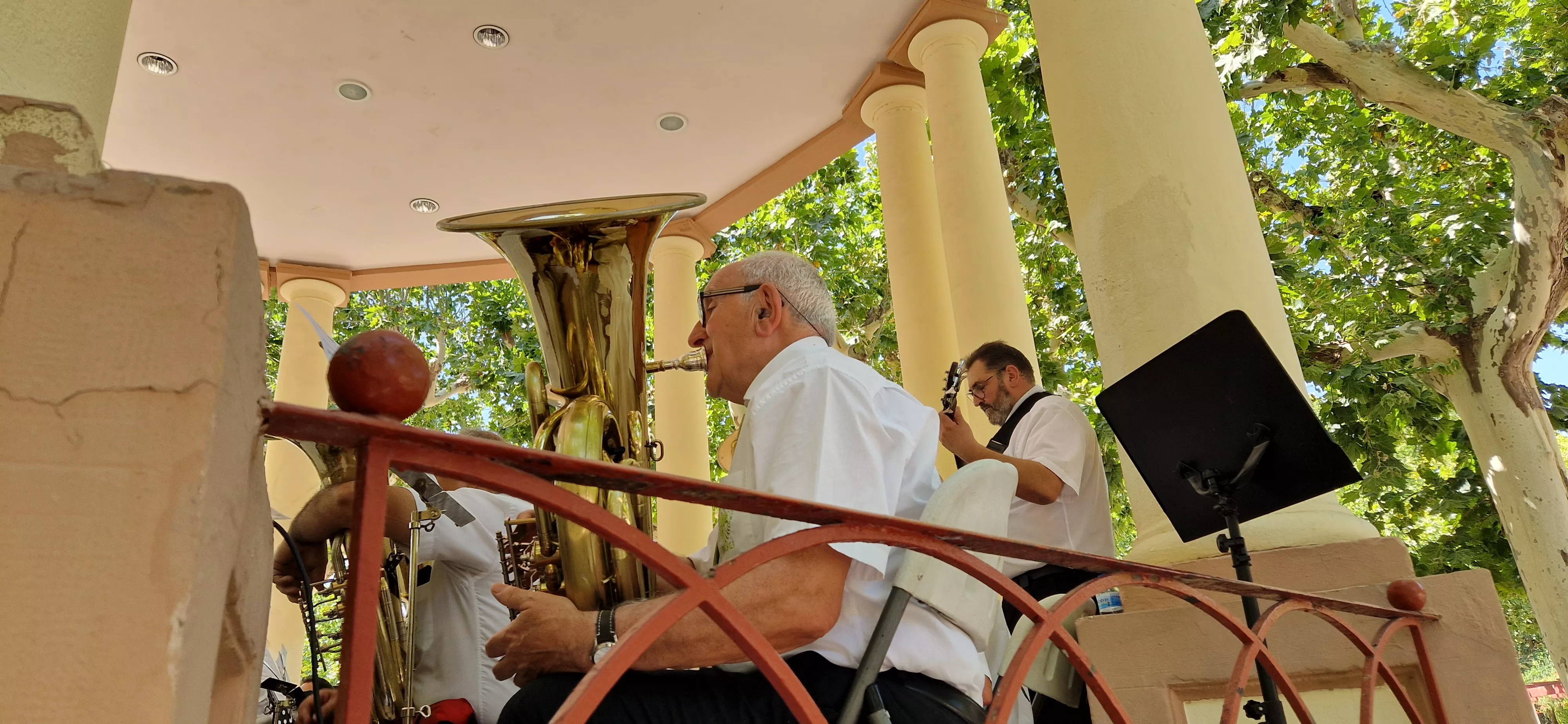 Actuación de la Banda de Música de Huesca el 13 de agosto. Foto Myriam Martínez