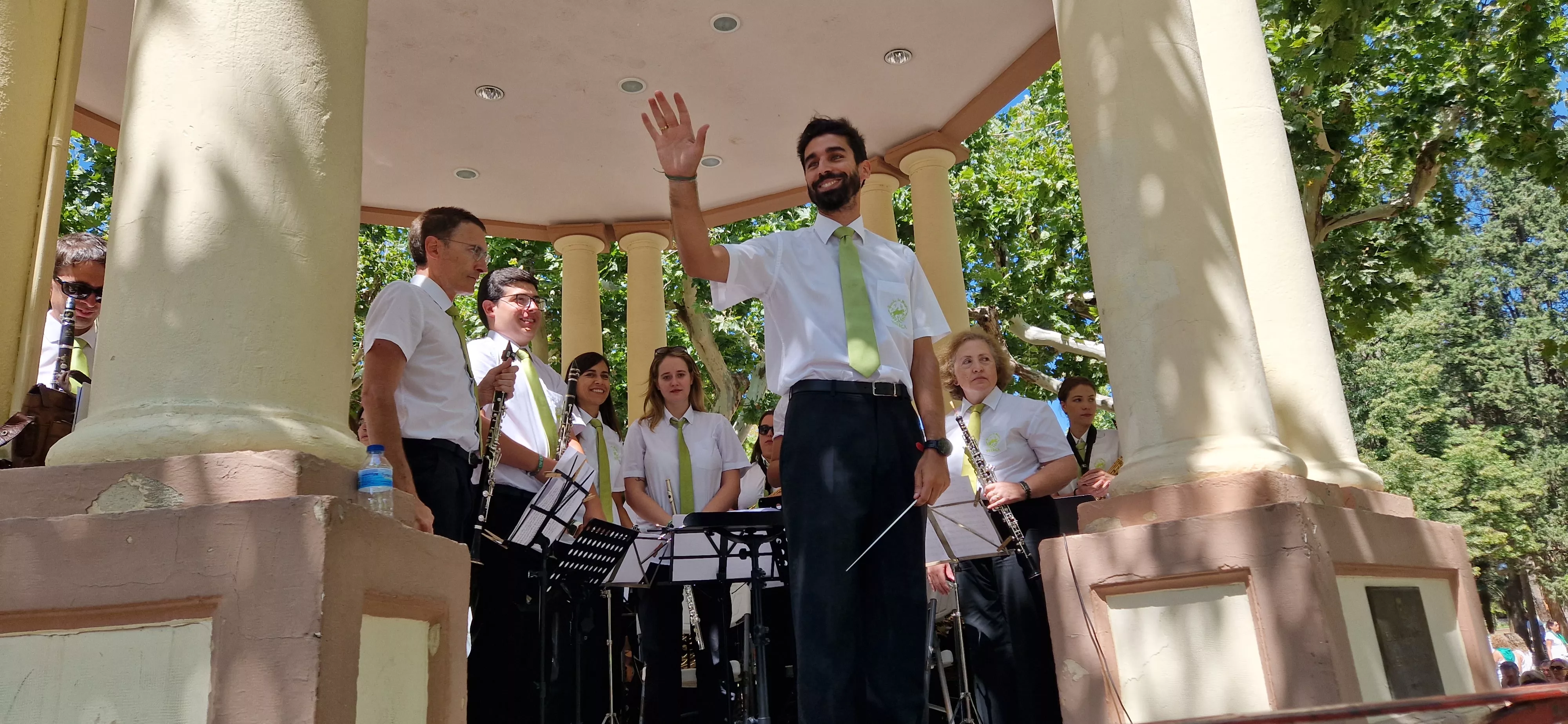 Actuación de la Banda de Música de Huesca el 13 de agosto. Foto Myriam Martínez
