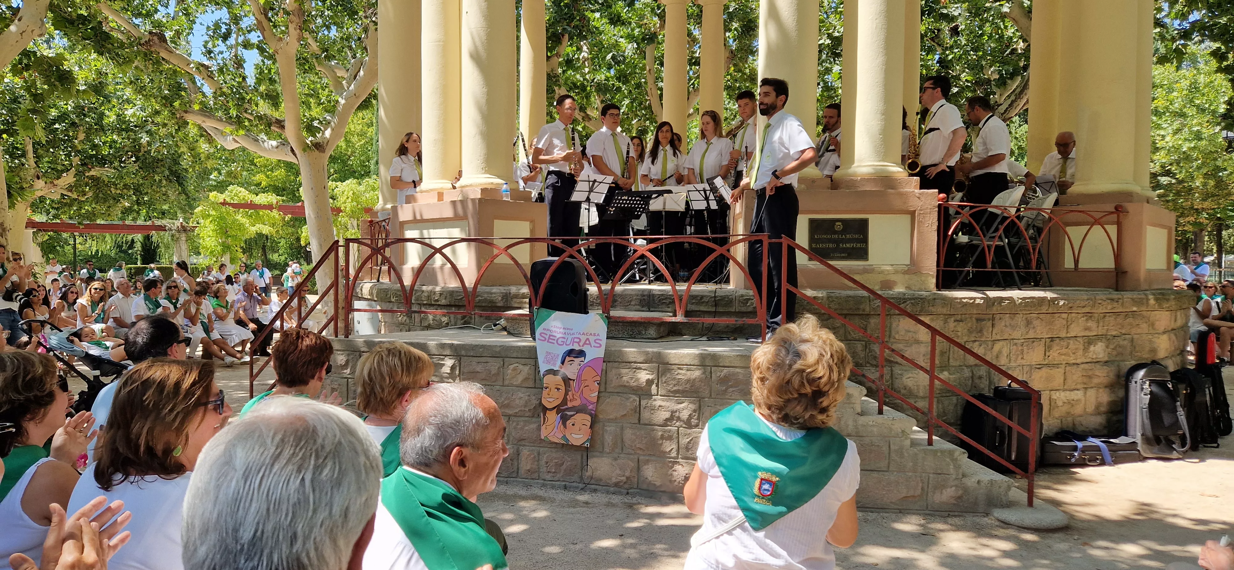 Actuación de la Banda de Música de Huesca el 13 de agosto. Foto Myriam Martínez