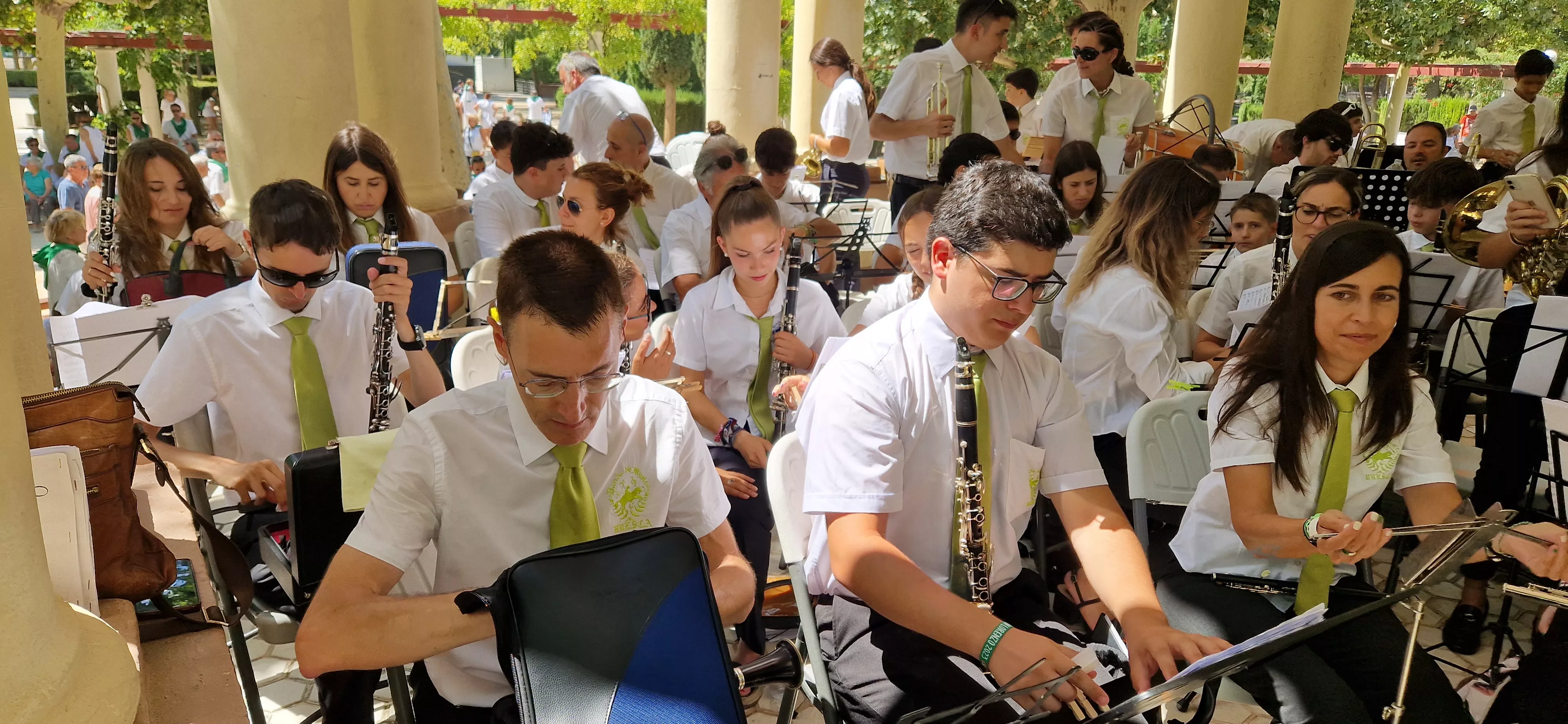 Actuación de la Banda de Música de Huesca el 13 de agosto. Foto Myriam Martínez
