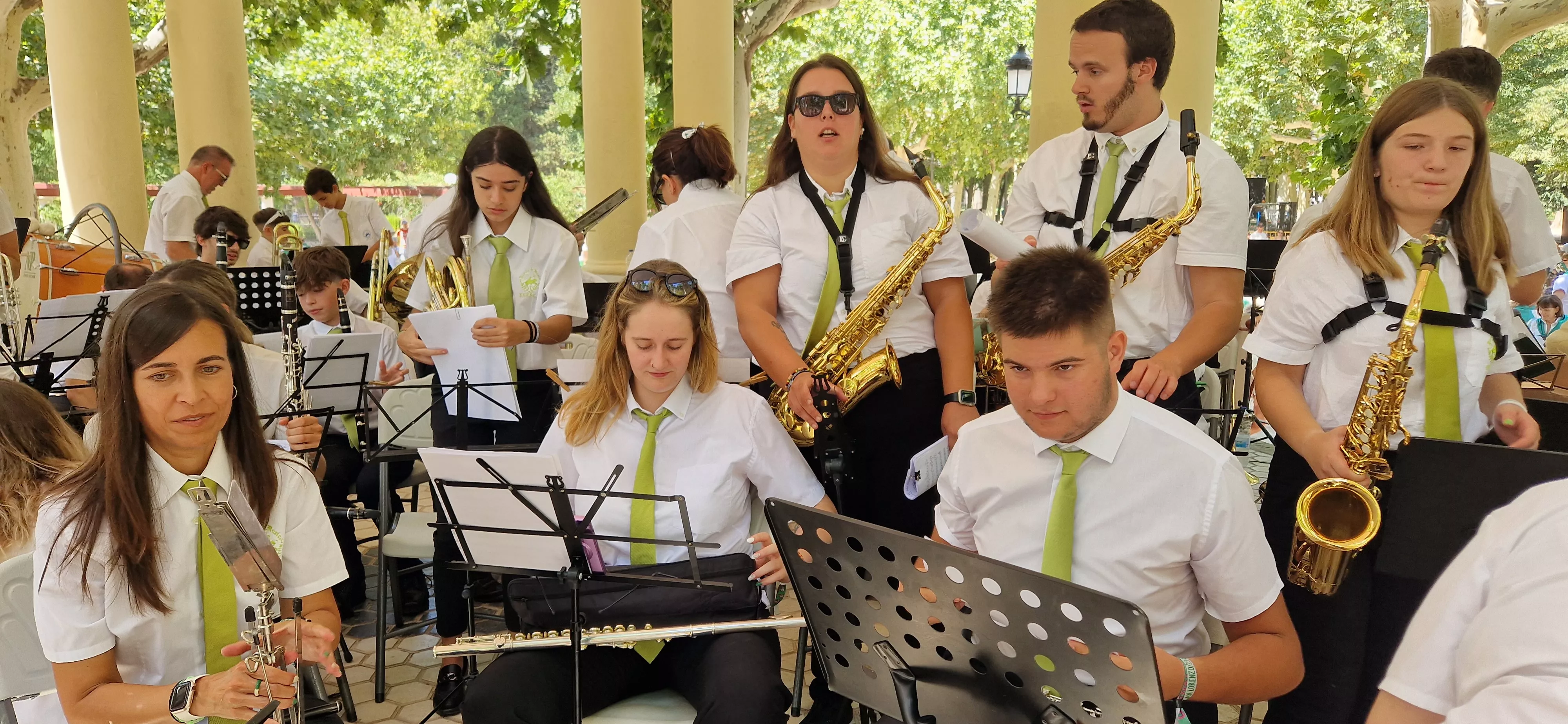 Actuación de la Banda de Música de Huesca el 13 de agosto. Foto Myriam Martínez