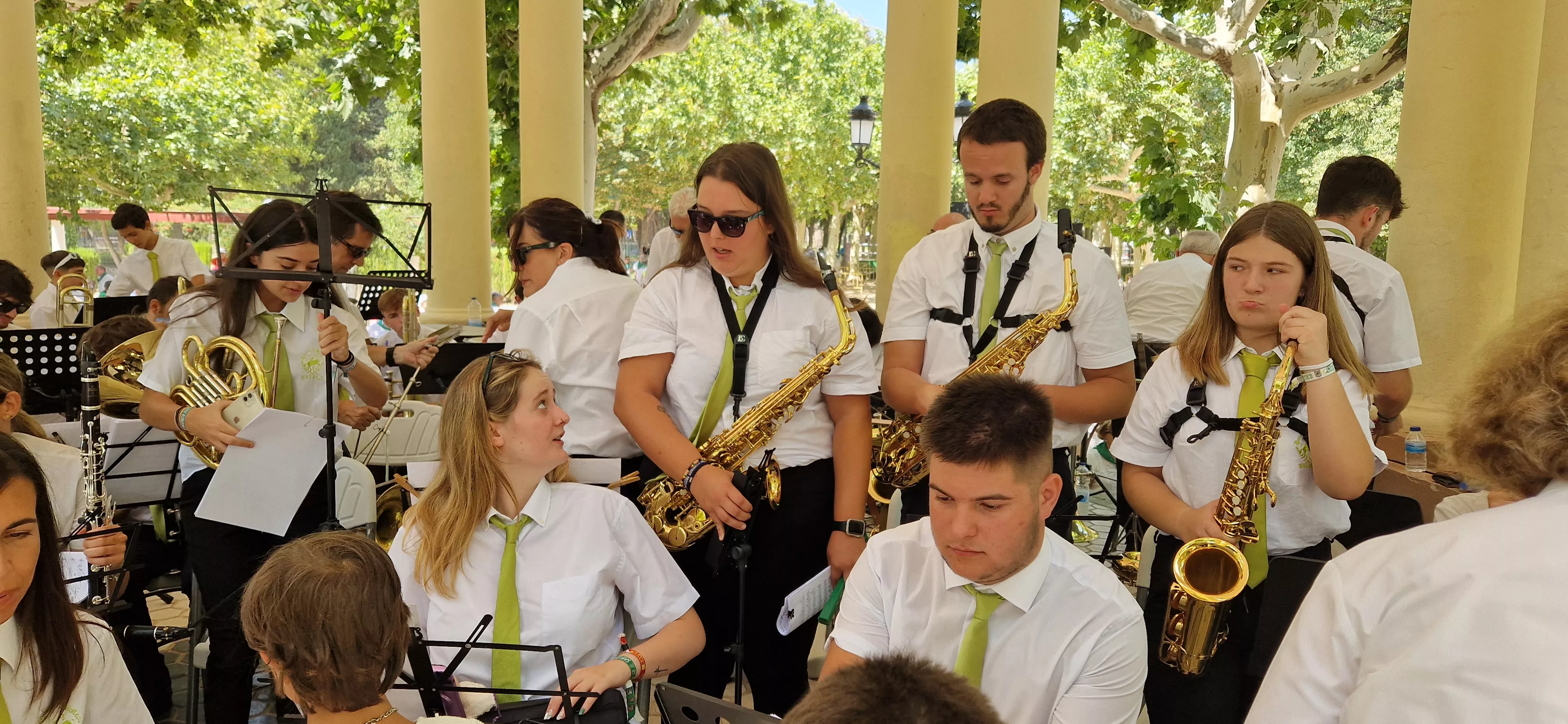Actuación de la Banda de Música de Huesca el 13 de agosto. Foto Myriam Martínez