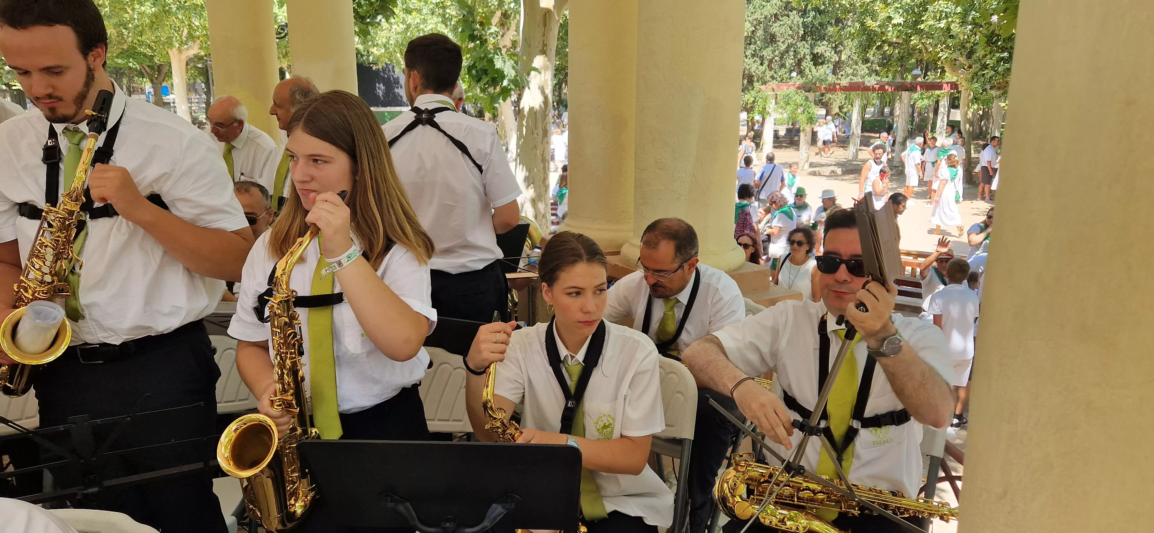 Actuación de la Banda de Música de Huesca el 13 de agosto. Foto Myriam Martínez