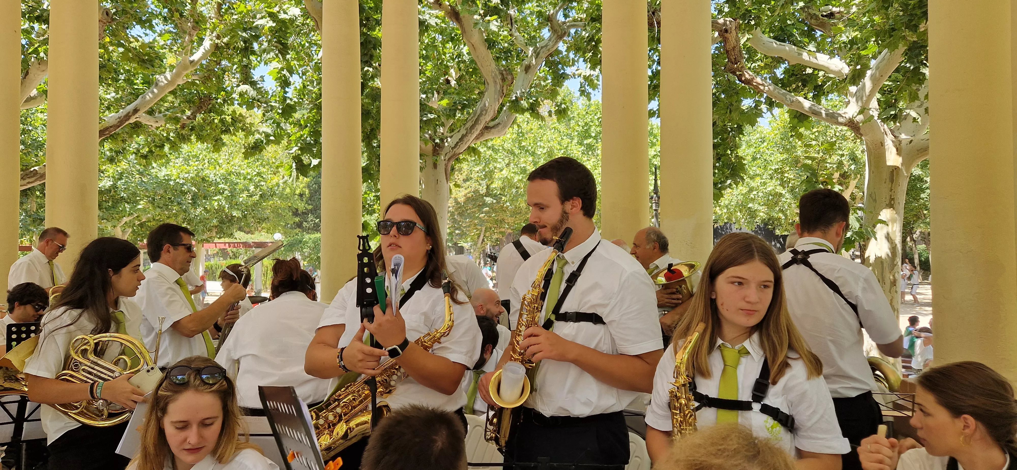 Actuación de la Banda de Música de Huesca el 13 de agosto. Foto Myriam Martínez