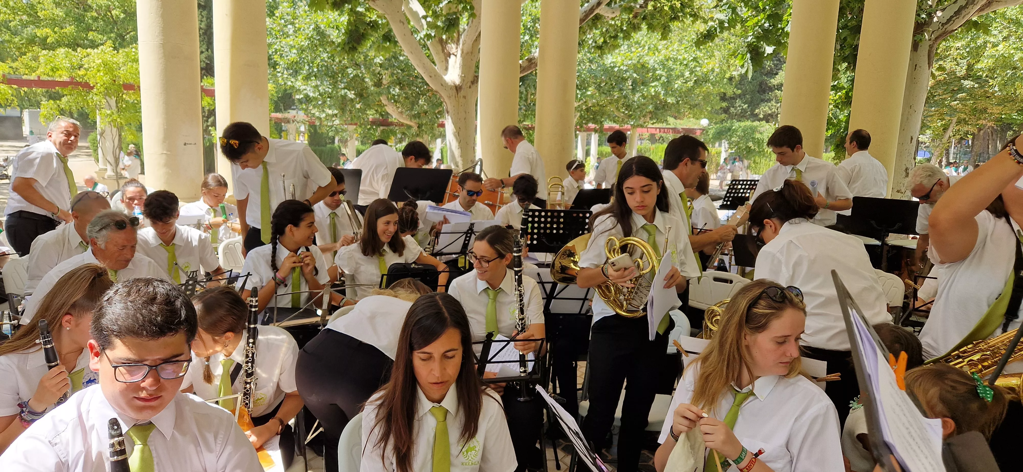 Actuación de la Banda de Música de Huesca el 13 de agosto. Foto Myriam Martínez
