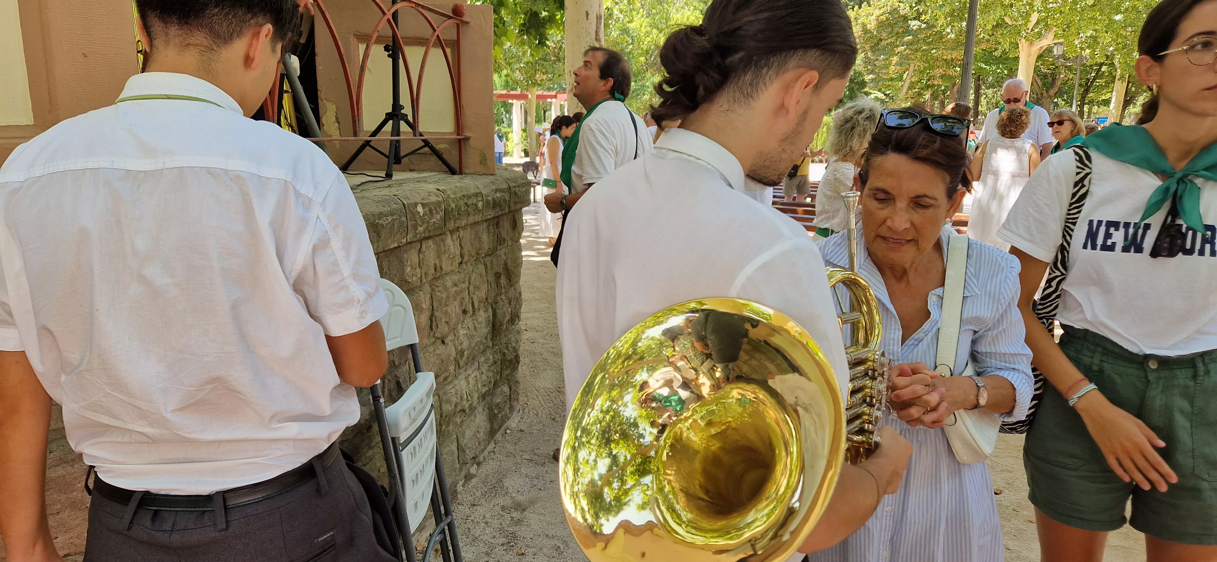 Actuación de la Banda de Música de Huesca el 13 de agosto. Foto Myriam Martínez