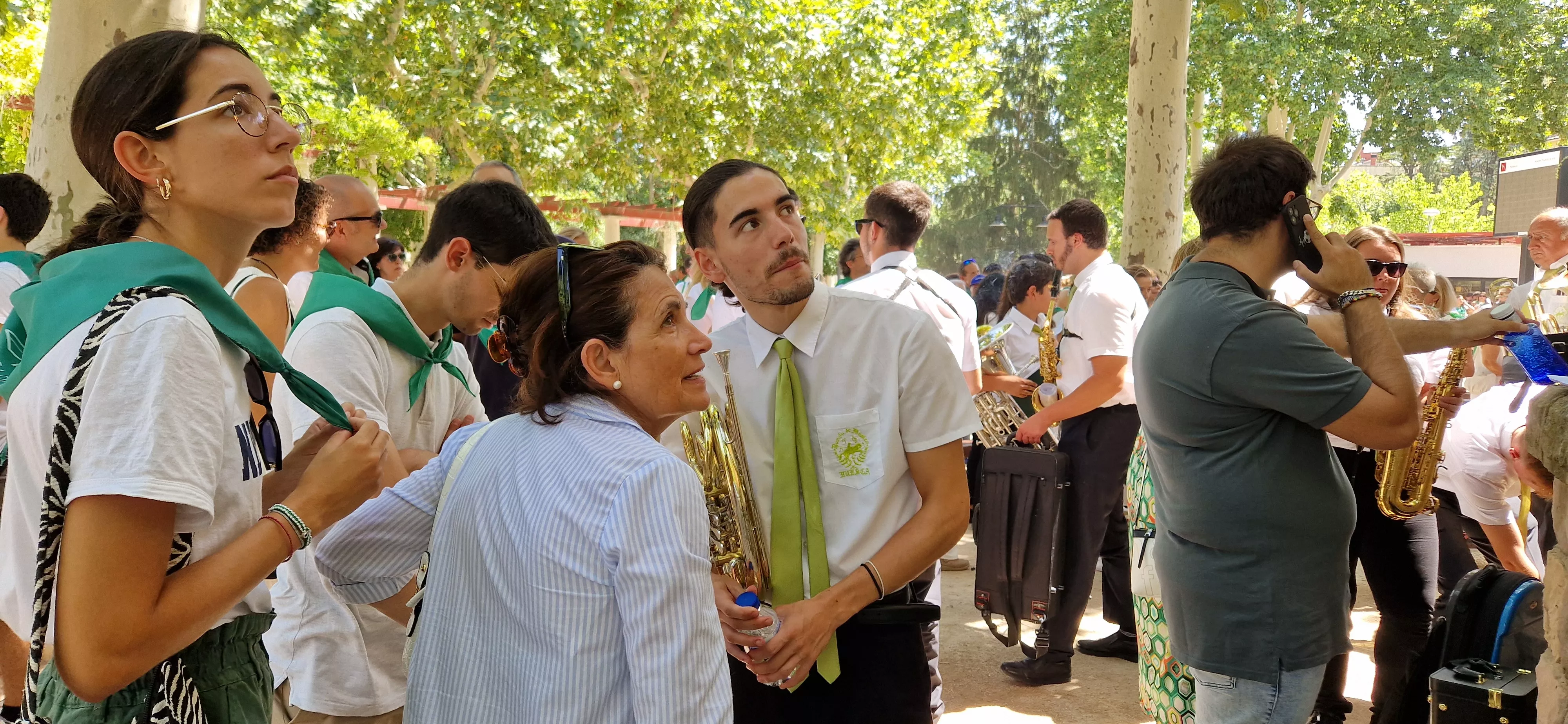 Actuación de la Banda de Música de Huesca el 13 de agosto. Foto Myriam Martínez