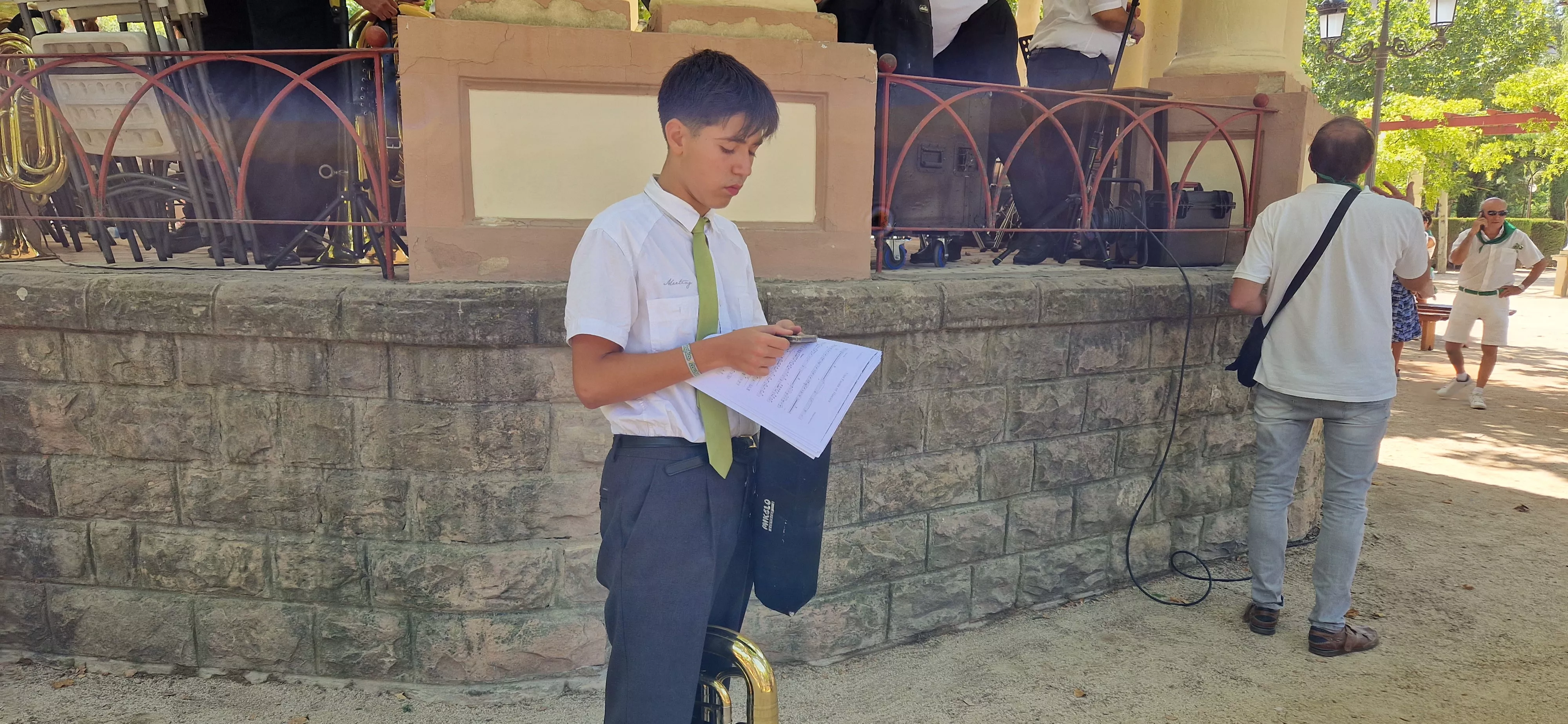 Actuación de la Banda de Música de Huesca el 13 de agosto. Foto Myriam Martínez