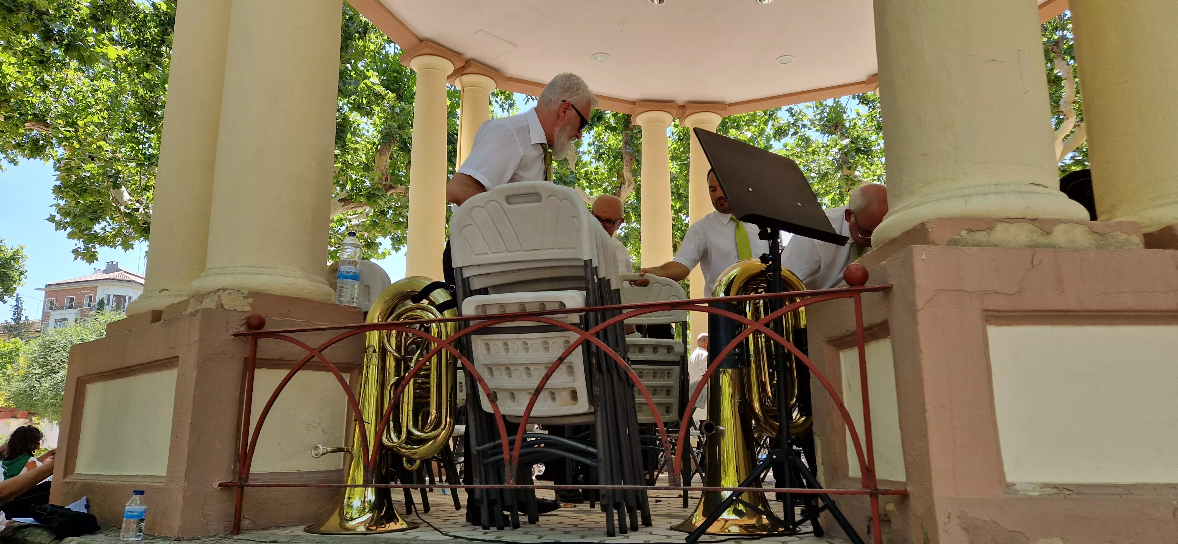 Actuación de la Banda de Música de Huesca el 13 de agosto. Foto Myriam Martínez