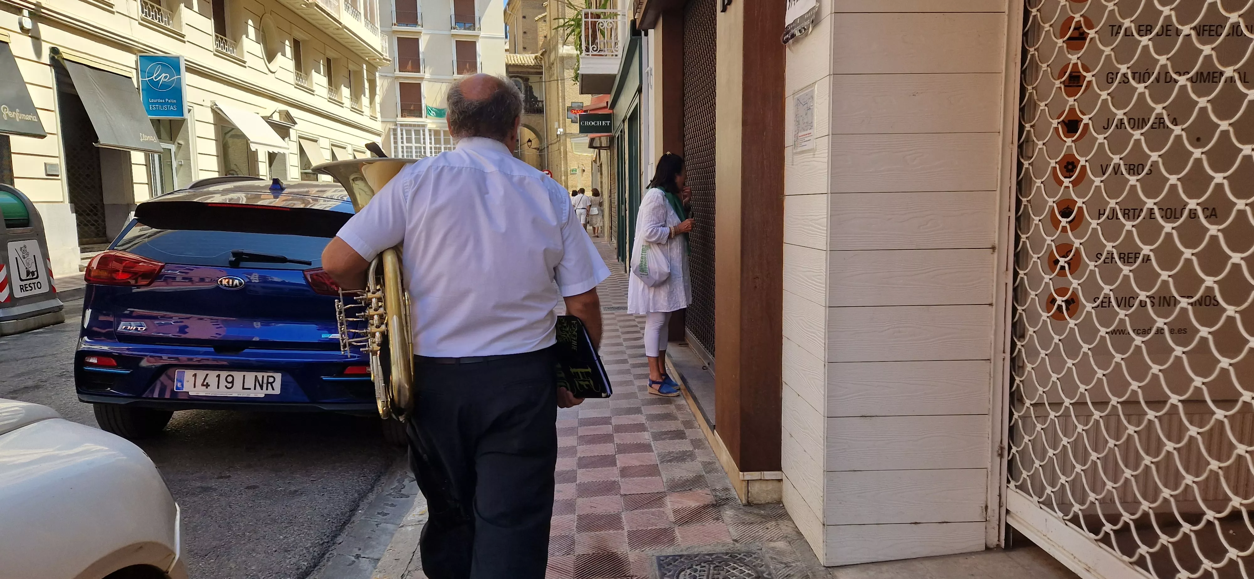 Actuación de la Banda de Música de Huesca el 13 de agosto. Foto Myriam Martínez