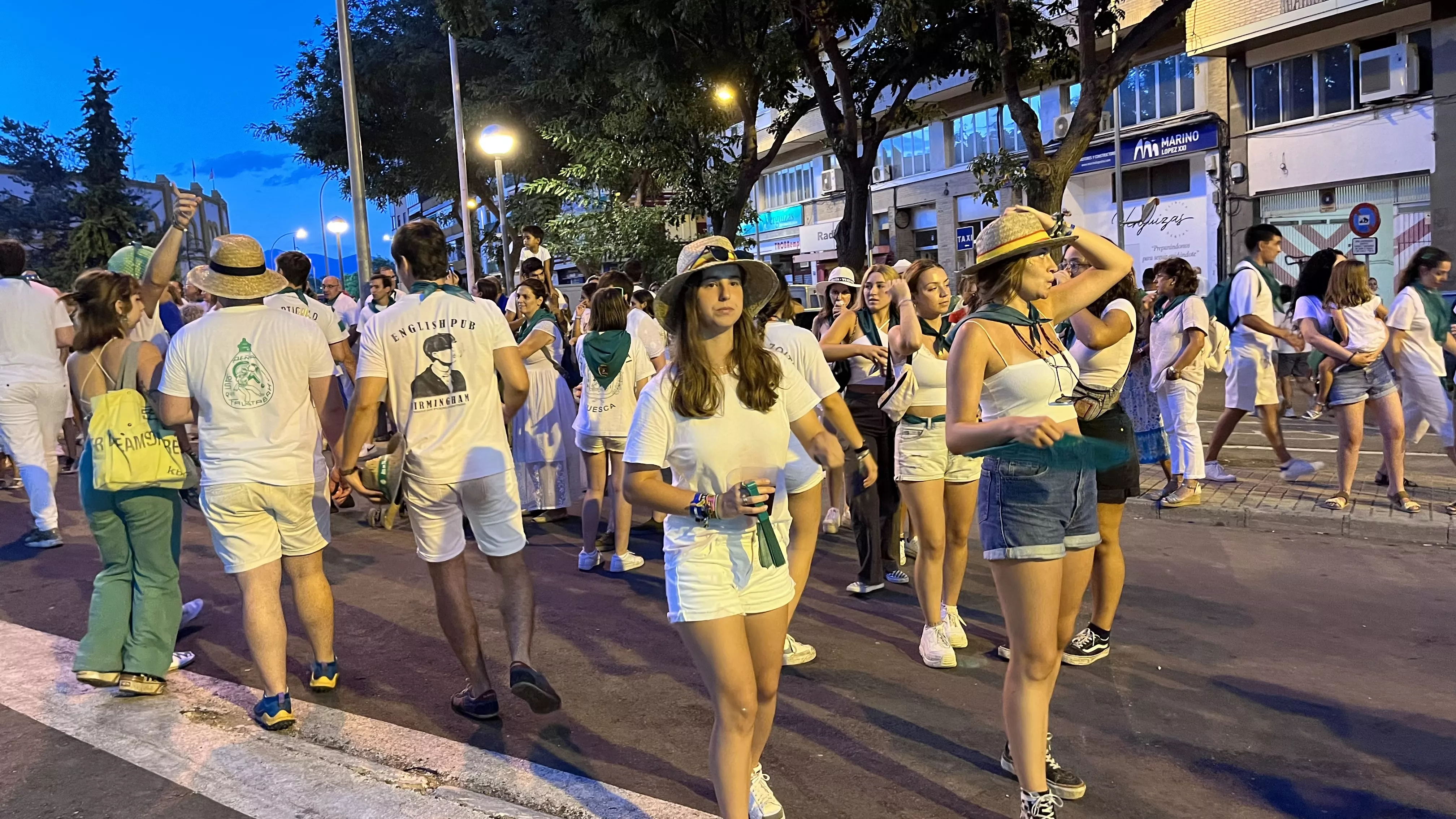 Salida de la plaza de toros en las fiestas de San Lorenzo. Foto: Mercedes Manterola