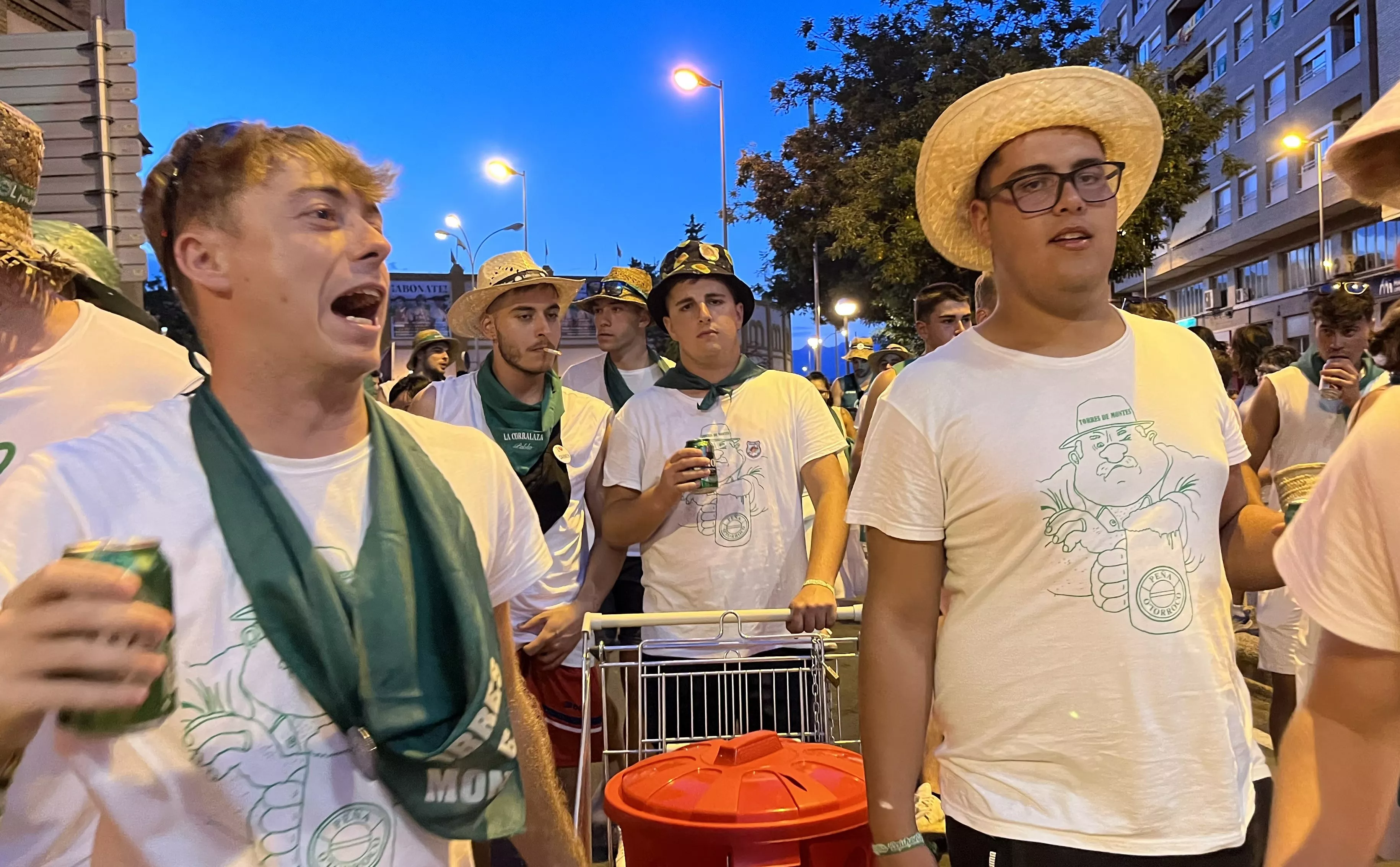 Salida de la plaza de toros en las fiestas de San Lorenzo. Foto: Mercedes Manterola