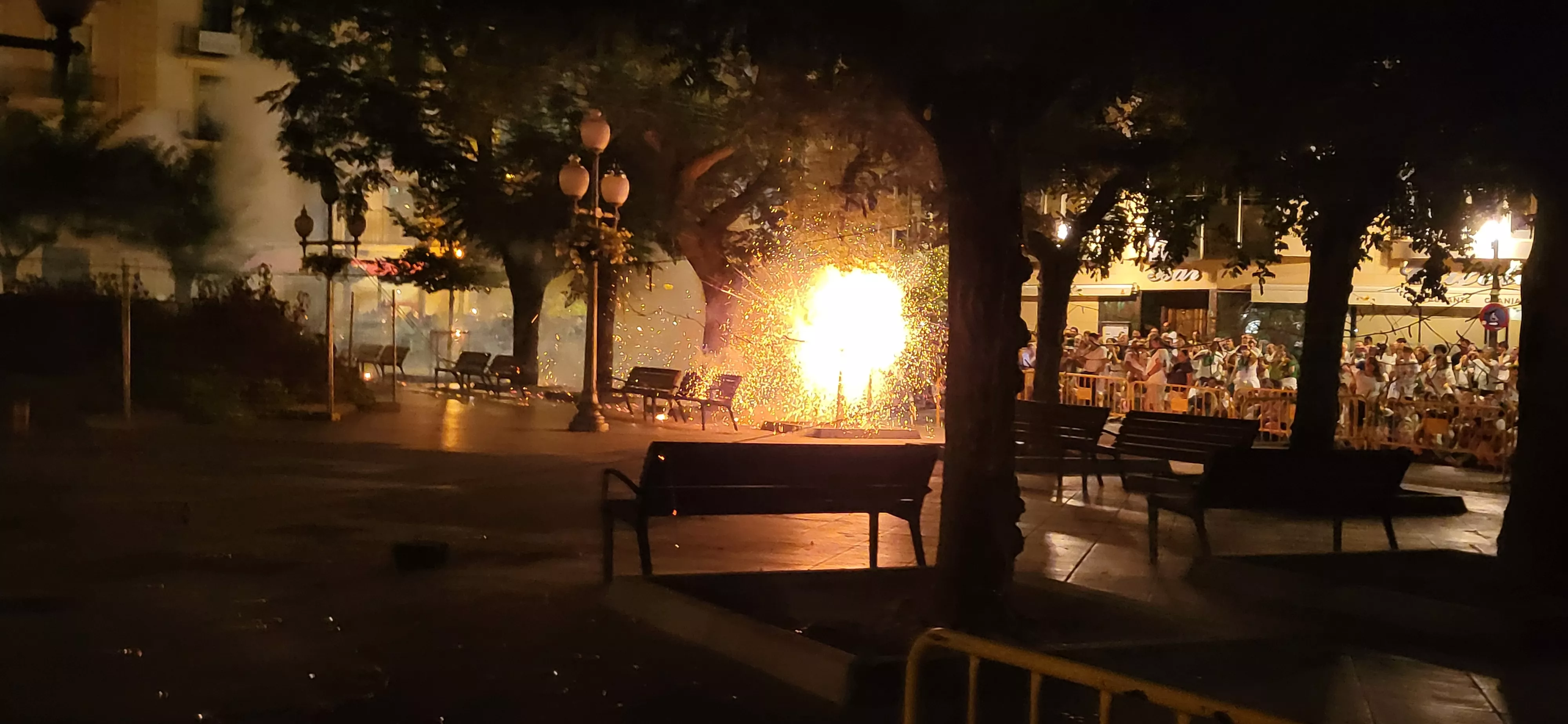 Traca que cerró las fiestas de San Lorenzo 2022.