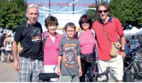 Cored, su mujer y la familia de su hermano Jesús en la edición de 2011