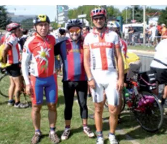 Miguel Ramón con Anselmo Mur y Carlos Gella.