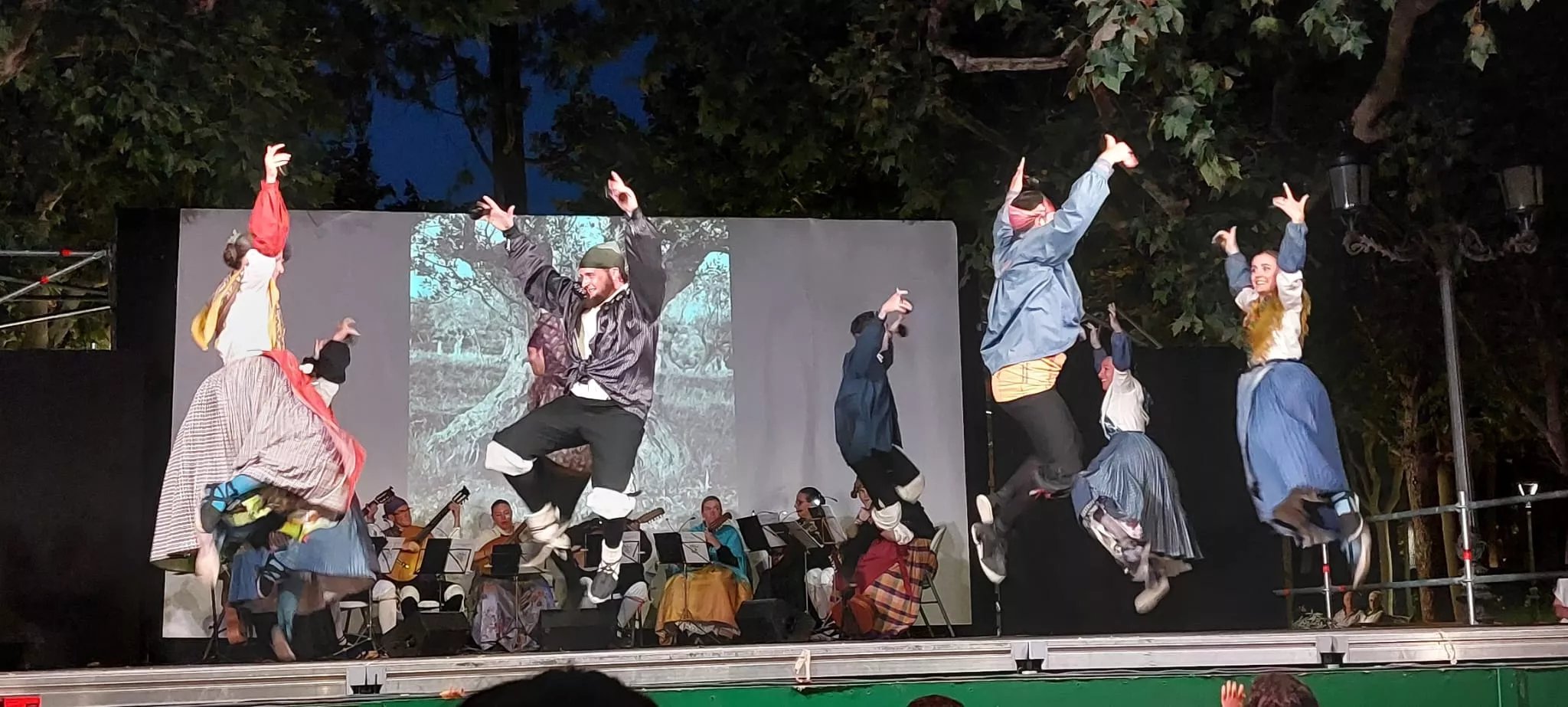 Actuación de Estirpe de Aragonia en el Parque Miguel Servet.