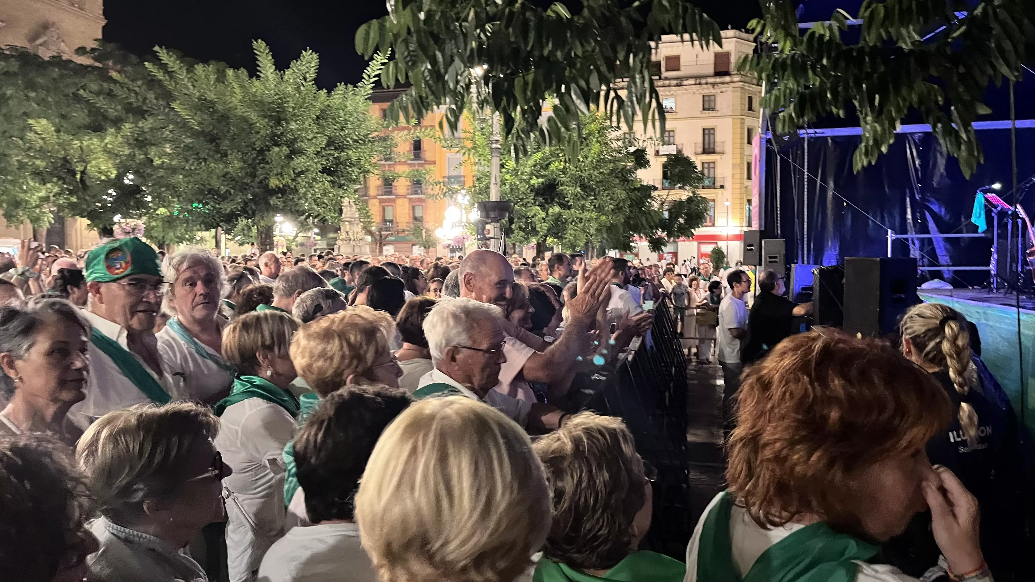 Concierto de la Ronda de Boltaña en las fiestas de San Lorenzo. Foto: Mercedes Manterola