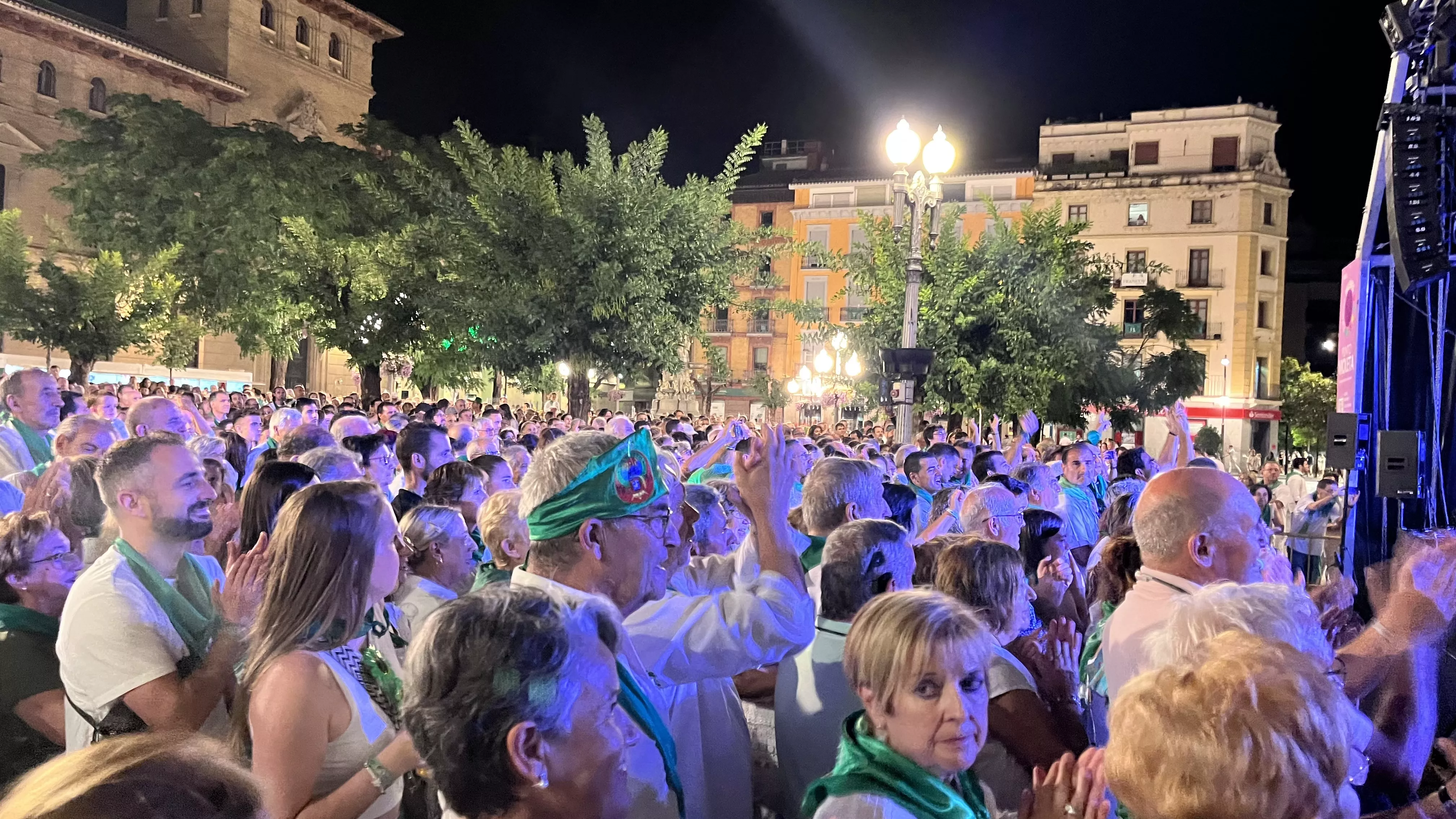 Concierto de la Ronda de Boltaña en las fiestas de San Lorenzo. Foto: Mercedes Manterola