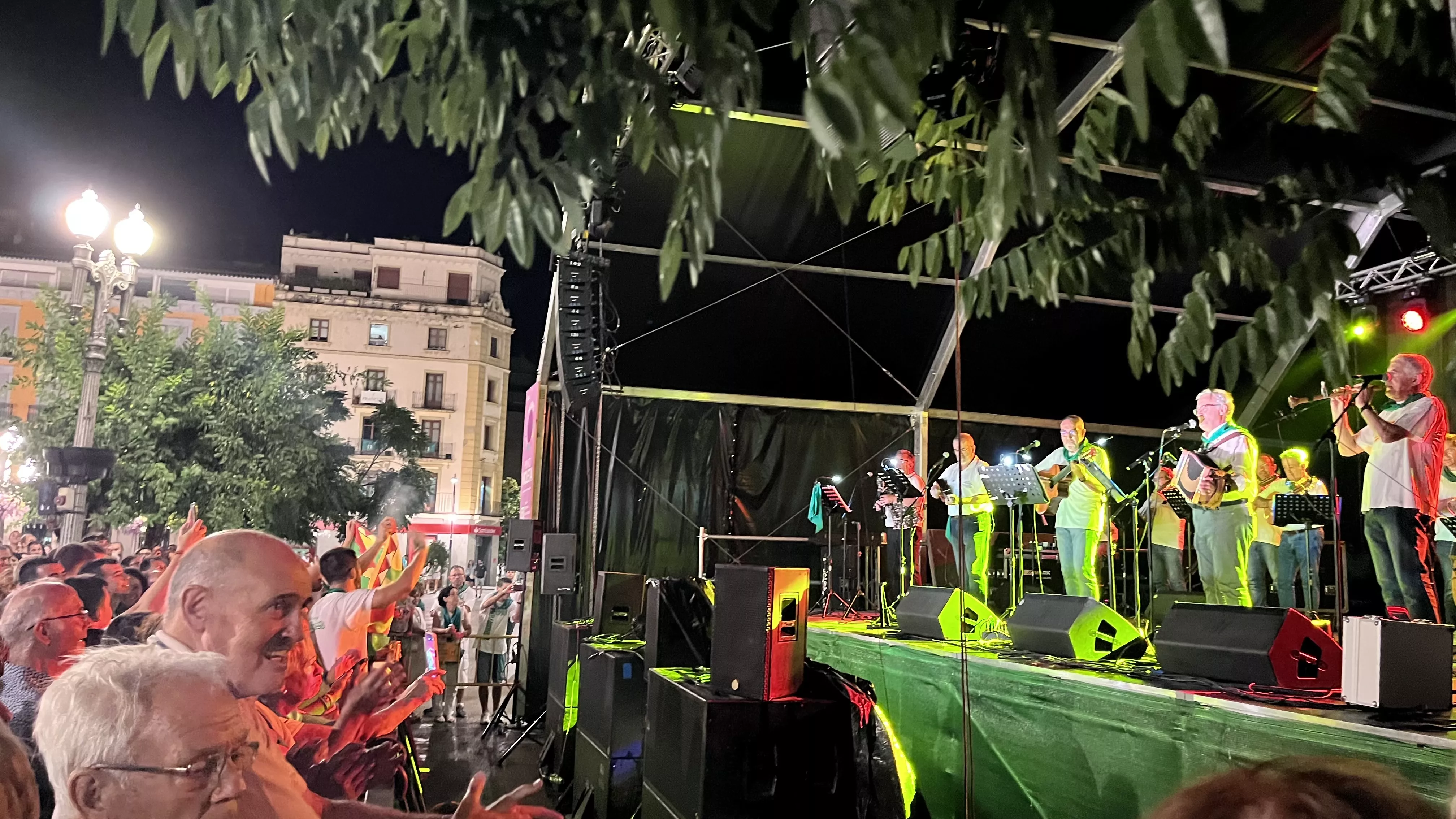 Concierto de la Ronda de Boltaña en las fiestas de San Lorenzo. Foto: Mercedes Manterola