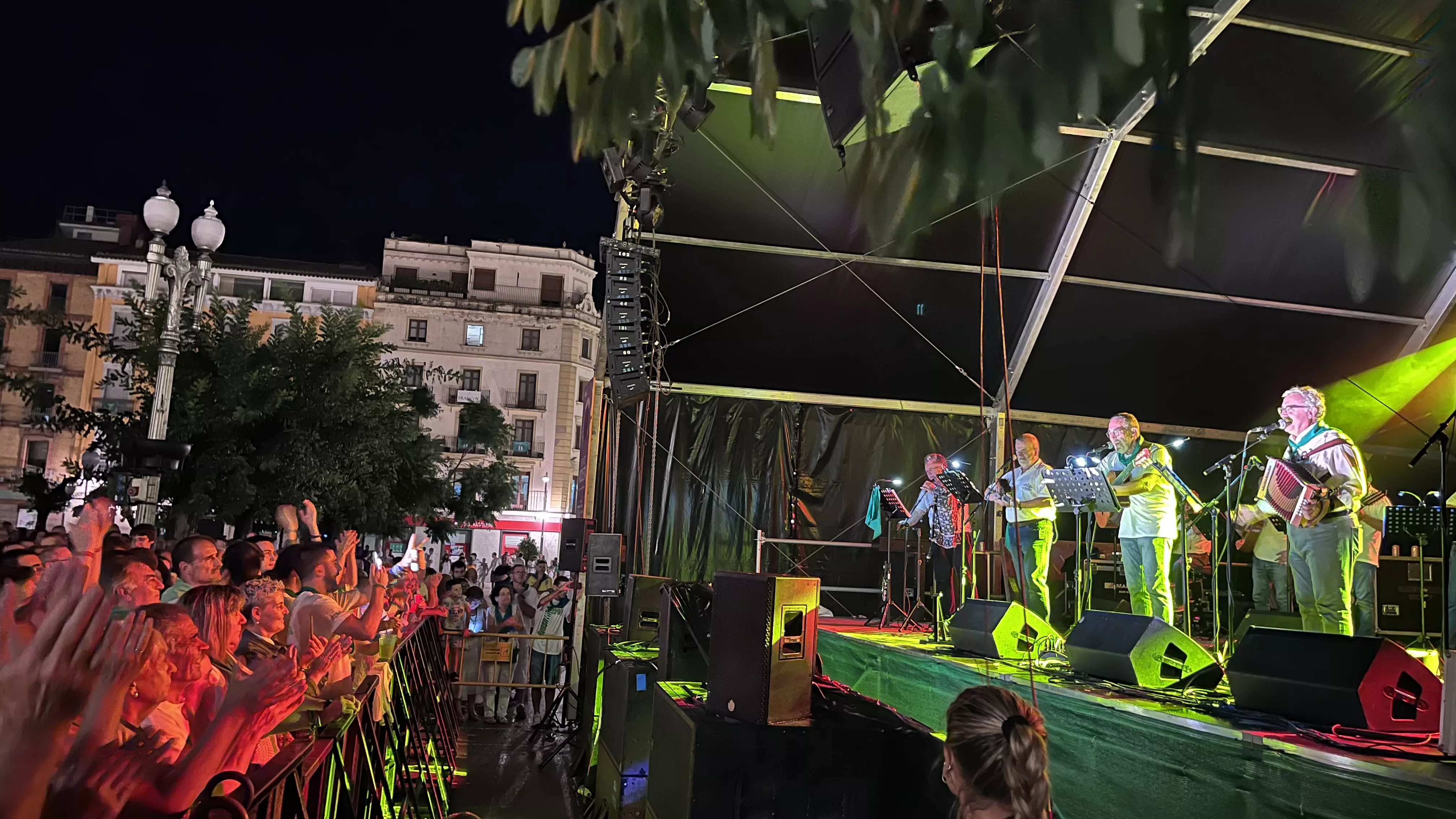 Concierto de la Ronda de Boltaña en las fiestas de San Lorenzo. Foto: Mercedes Manterola