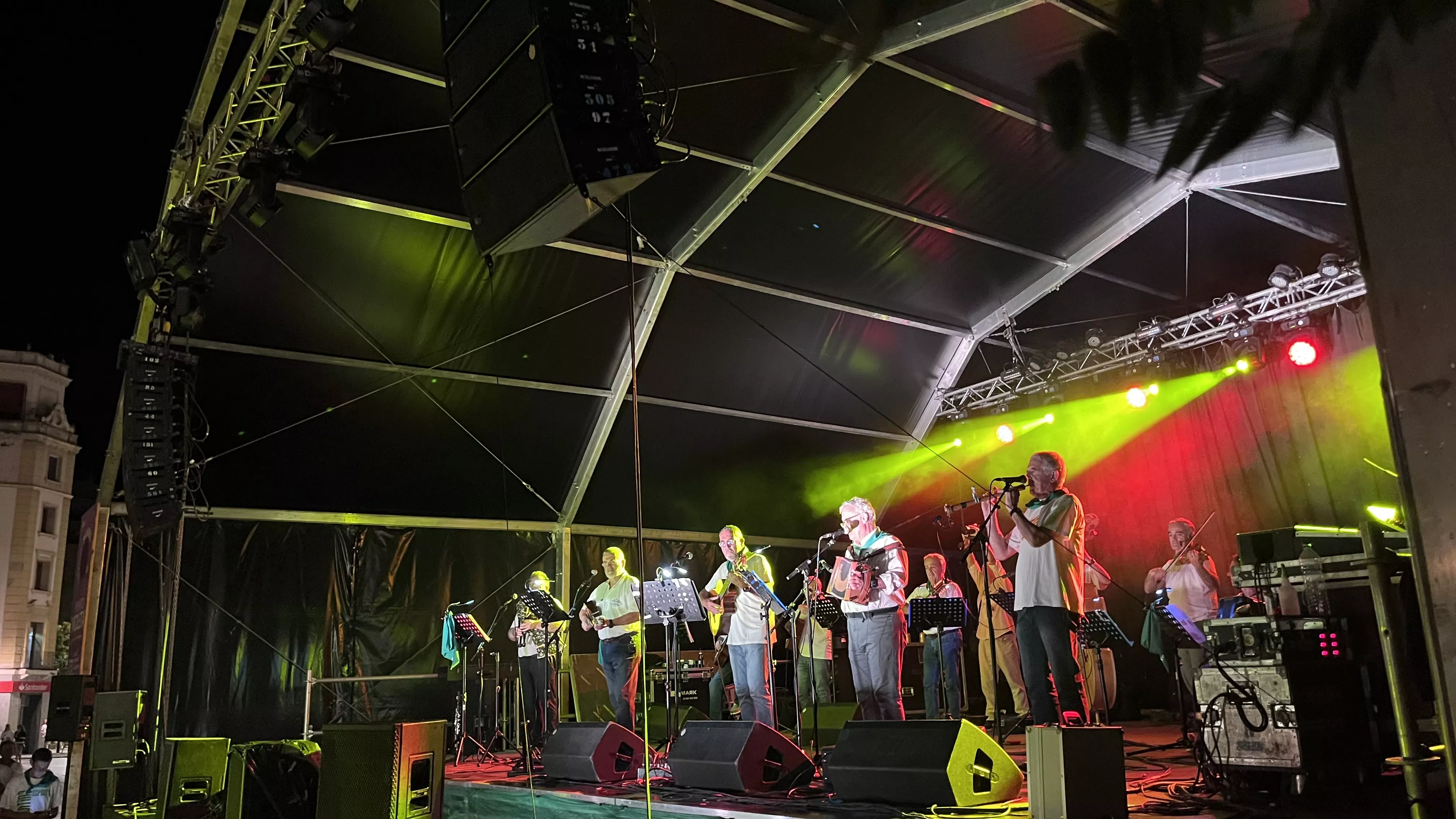 Concierto de la Ronda de Boltaña en las fiestas de San Lorenzo. Foto: Mercedes Manterola