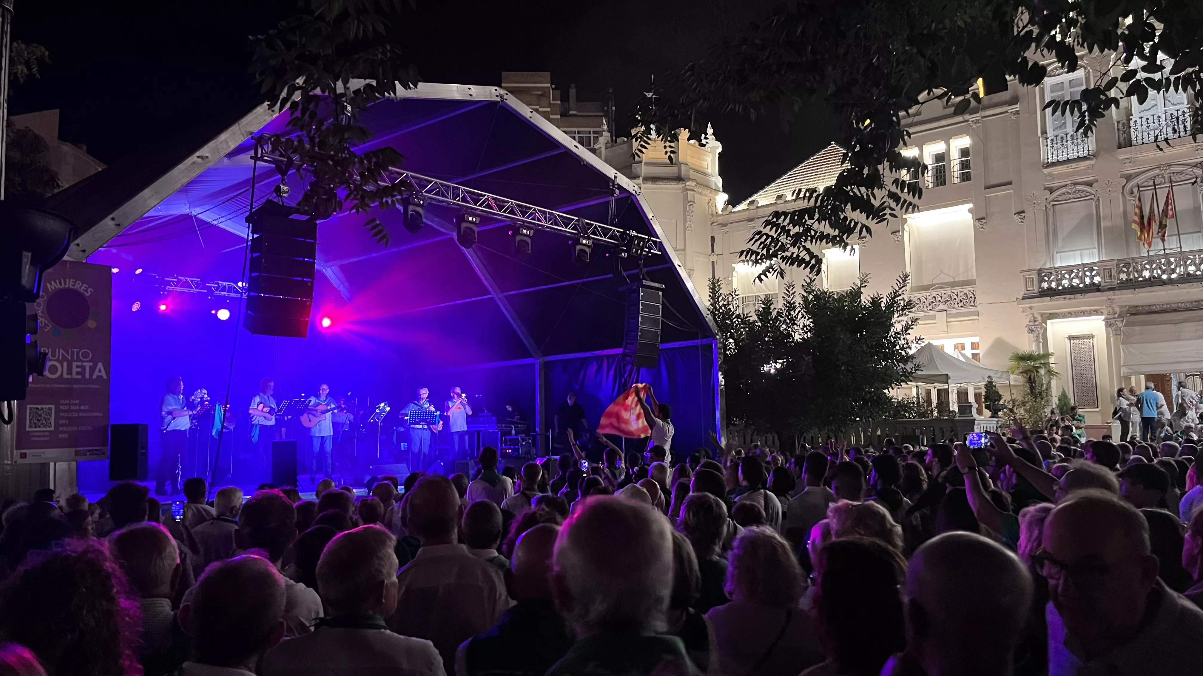 Concierto de la Ronda de Boltaña en las fiestas de San Lorenzo. Foto: Mercedes Manterola