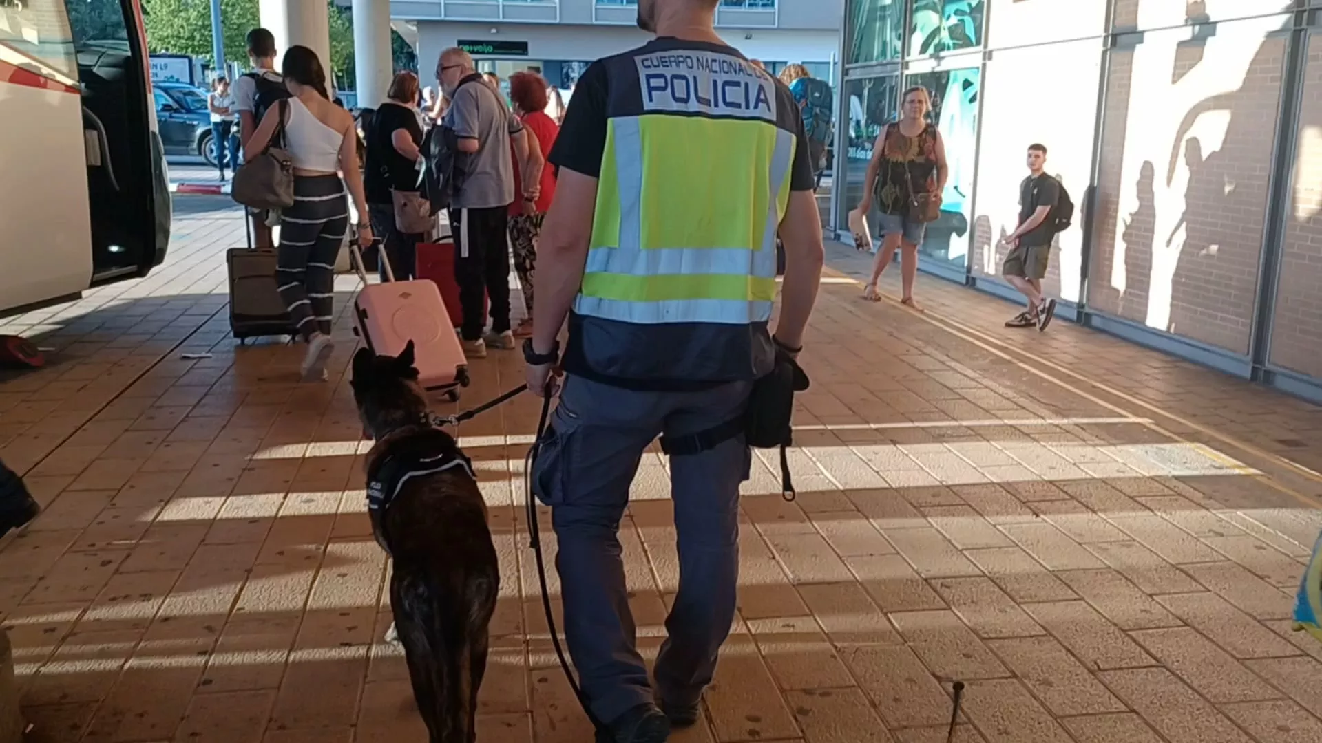 Policía Nacional en Huesca durante las fiestas laurentinas.
