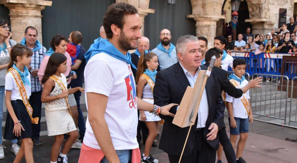 Isaac Claver, en las fiestas de Monzón.