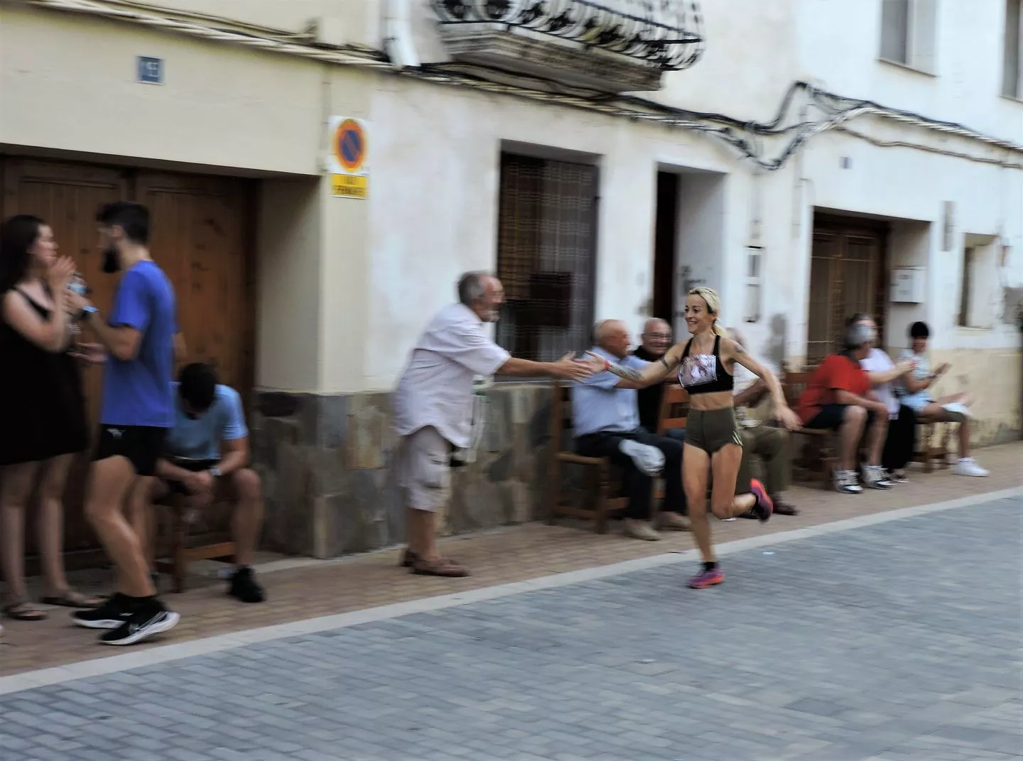 Rebeca Suárez en su última vuelta