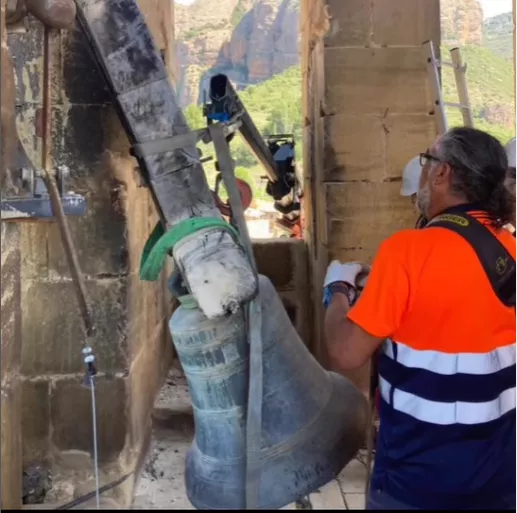 Las campanas de Agüero, de vuelta tras ser restauradas.