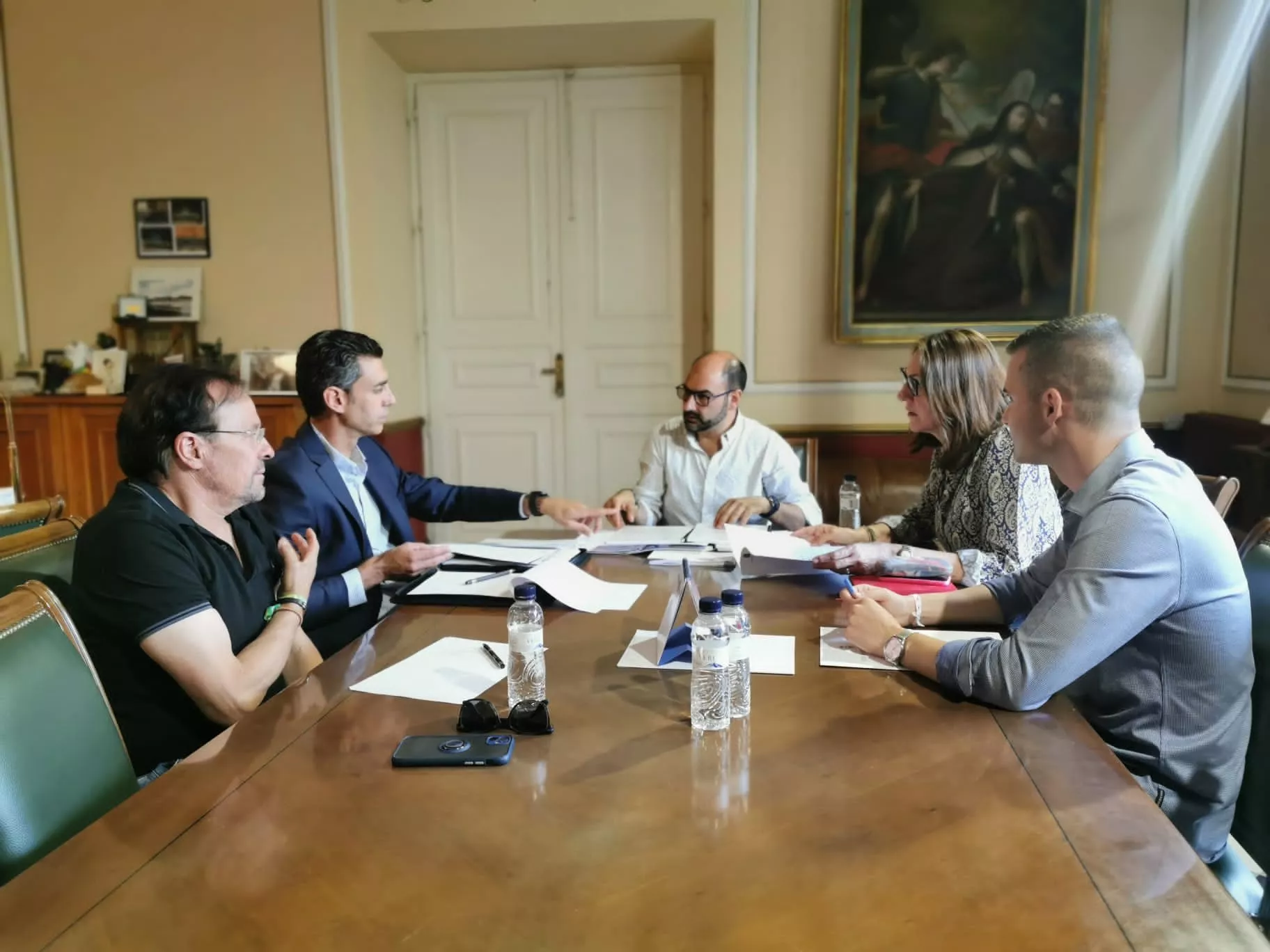 Reunión entre Ayuntamiento de Barbastro y Comarca del Somontano
