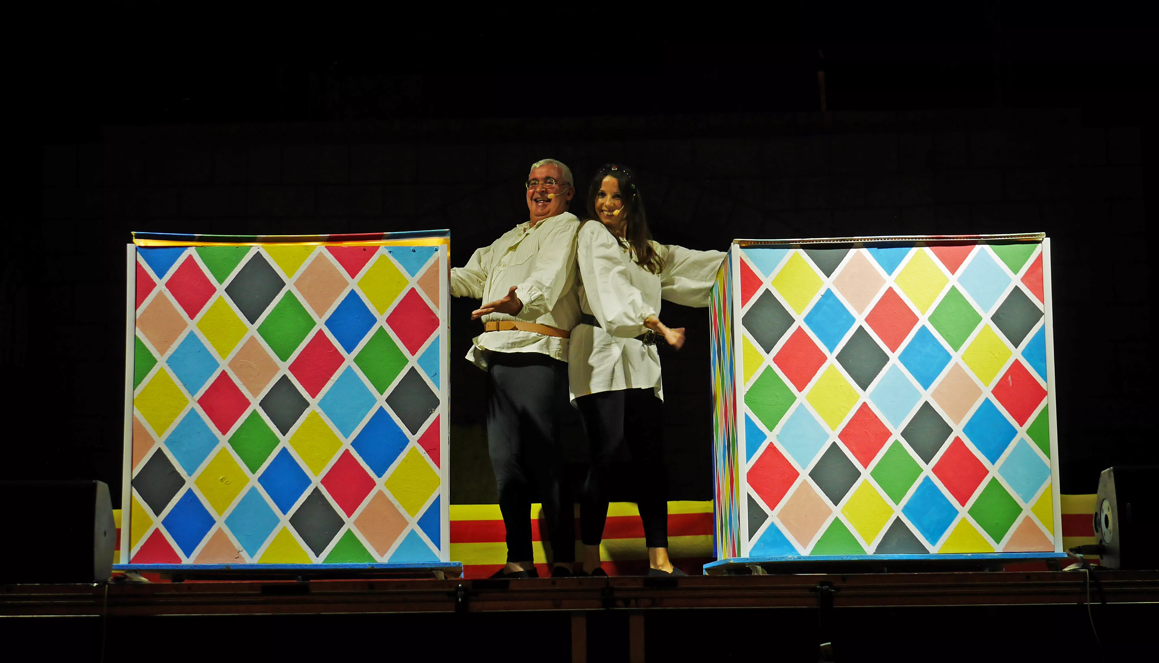 Representación teatral en Graus. Foto: Miguel Clavería