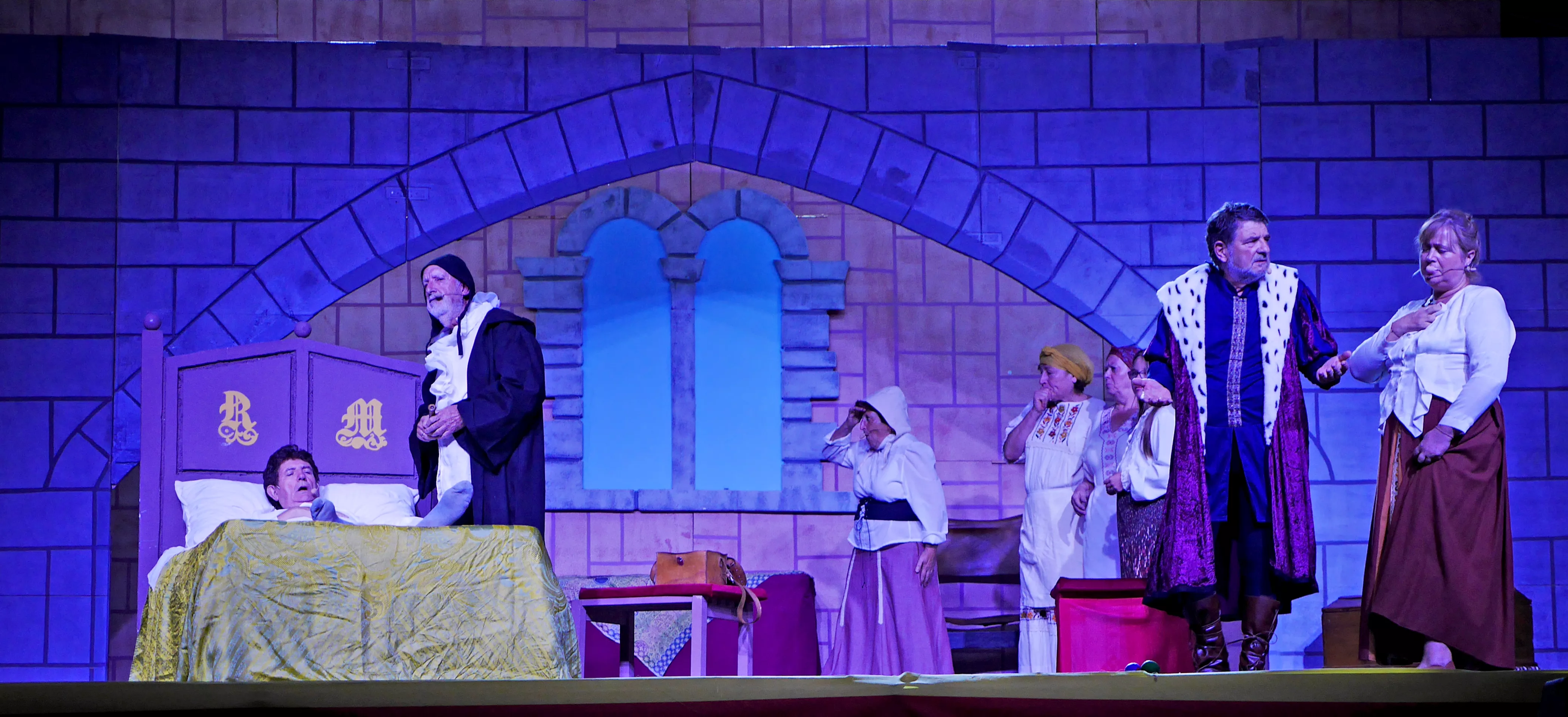 Representación teatral en Graus. Foto: Miguel Clavería