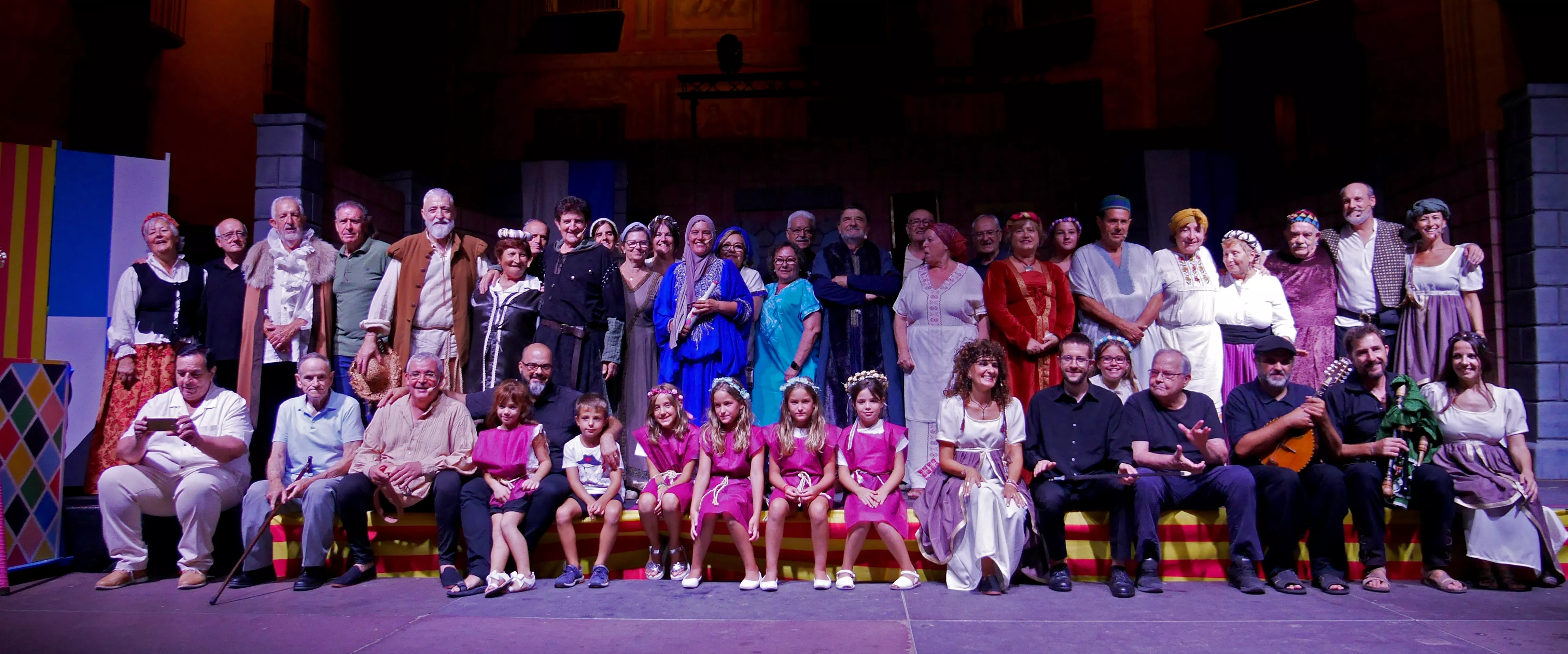 Representación teatral en Graus. Foto: Miguel Clavería