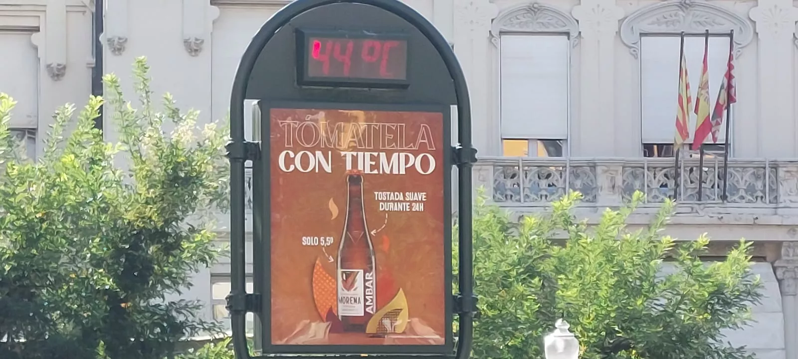 44 grados en la Plaza de Navarra