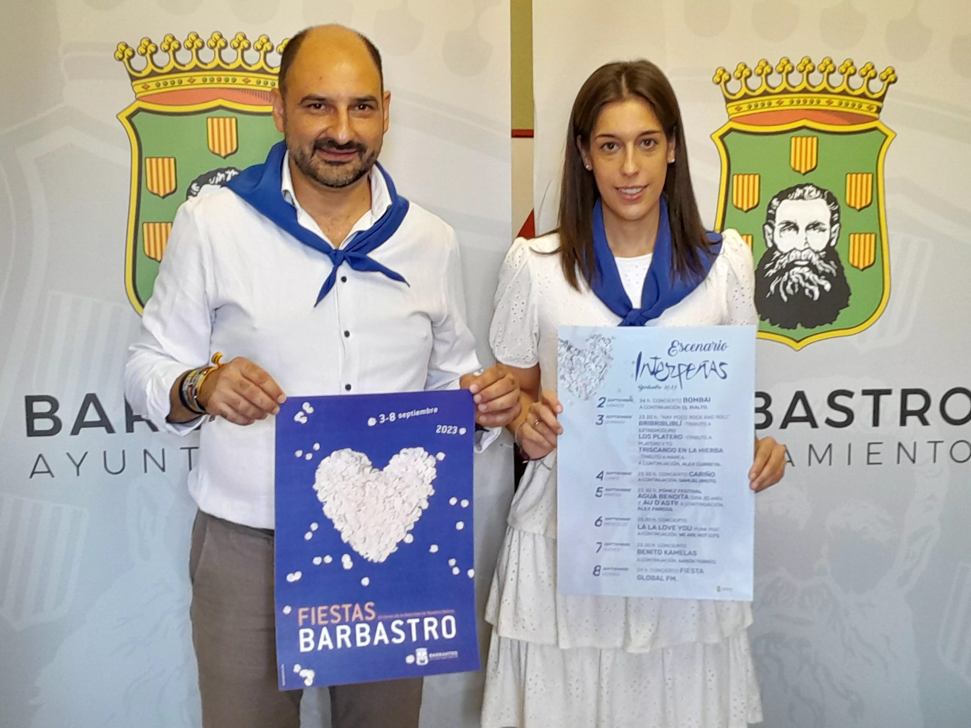Fernando Torres y Lorena Espierrez, alcalde y concejala de fiestas.