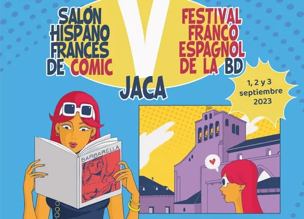 Cartel del V Salón Hispano Francés de Cómic de Jaca