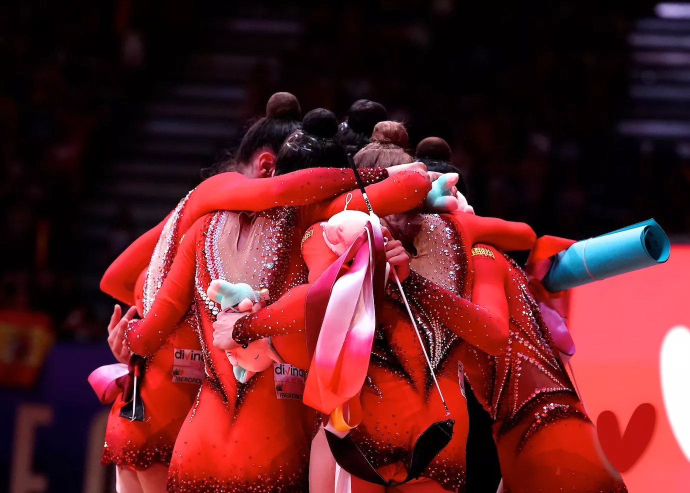 Actuación de España en el Mundial de Valencia. Foto: @RFEGimnasia